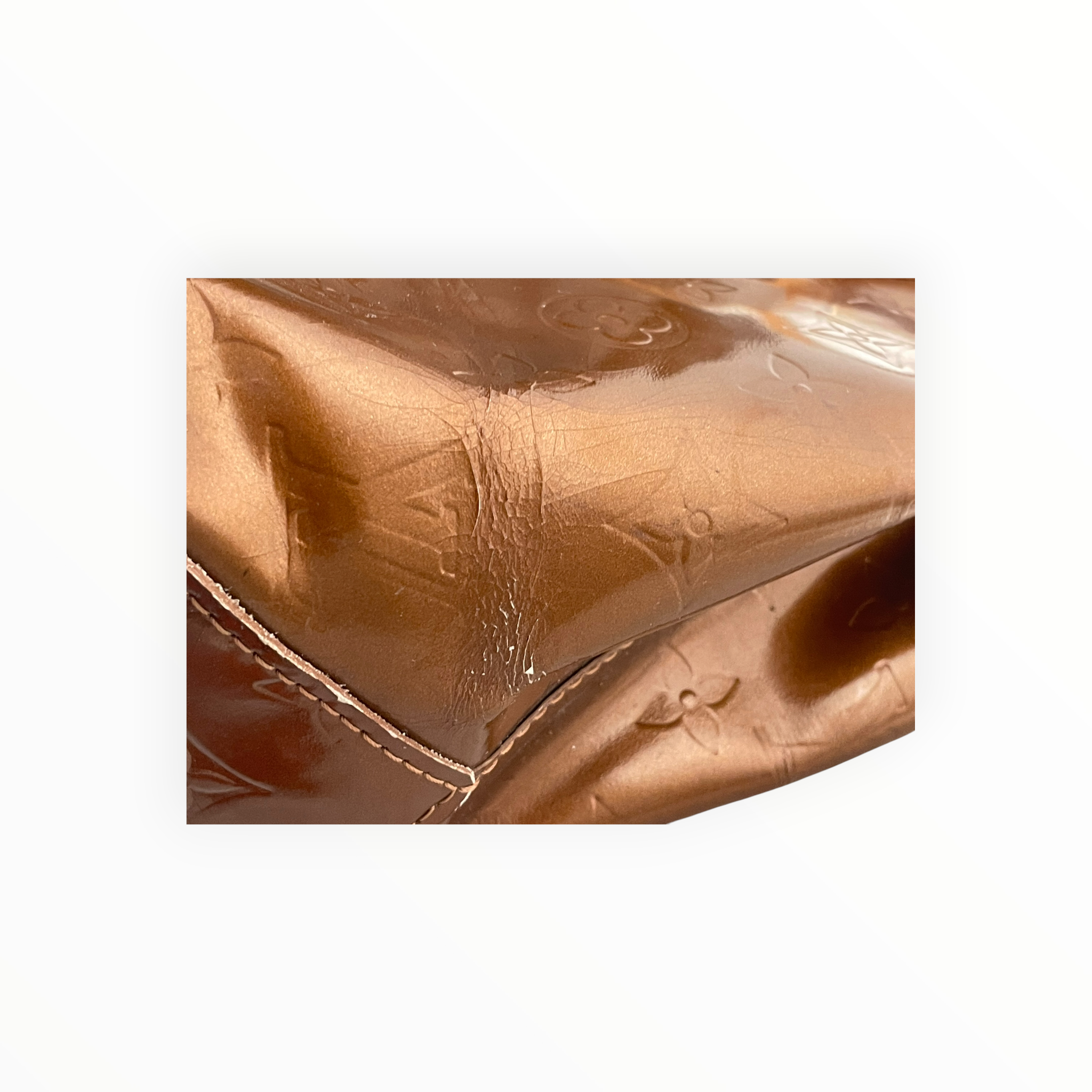LOUIS VUITTON/Bag/Monogram/BRW/crackled handle view 12