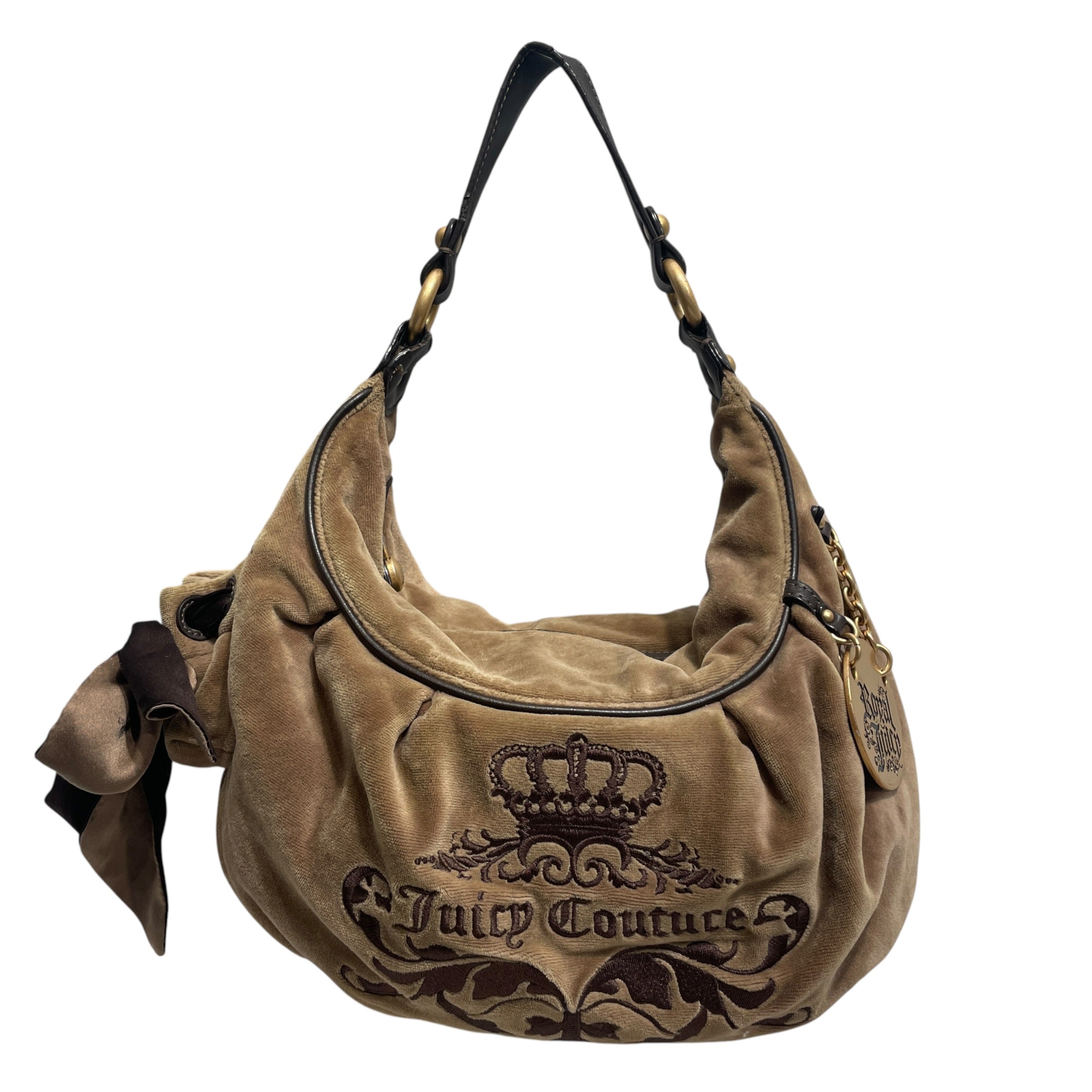 JUICY COUTURE/Tote Bag/Cotton/BRW/Vintage Velour Bag view 1