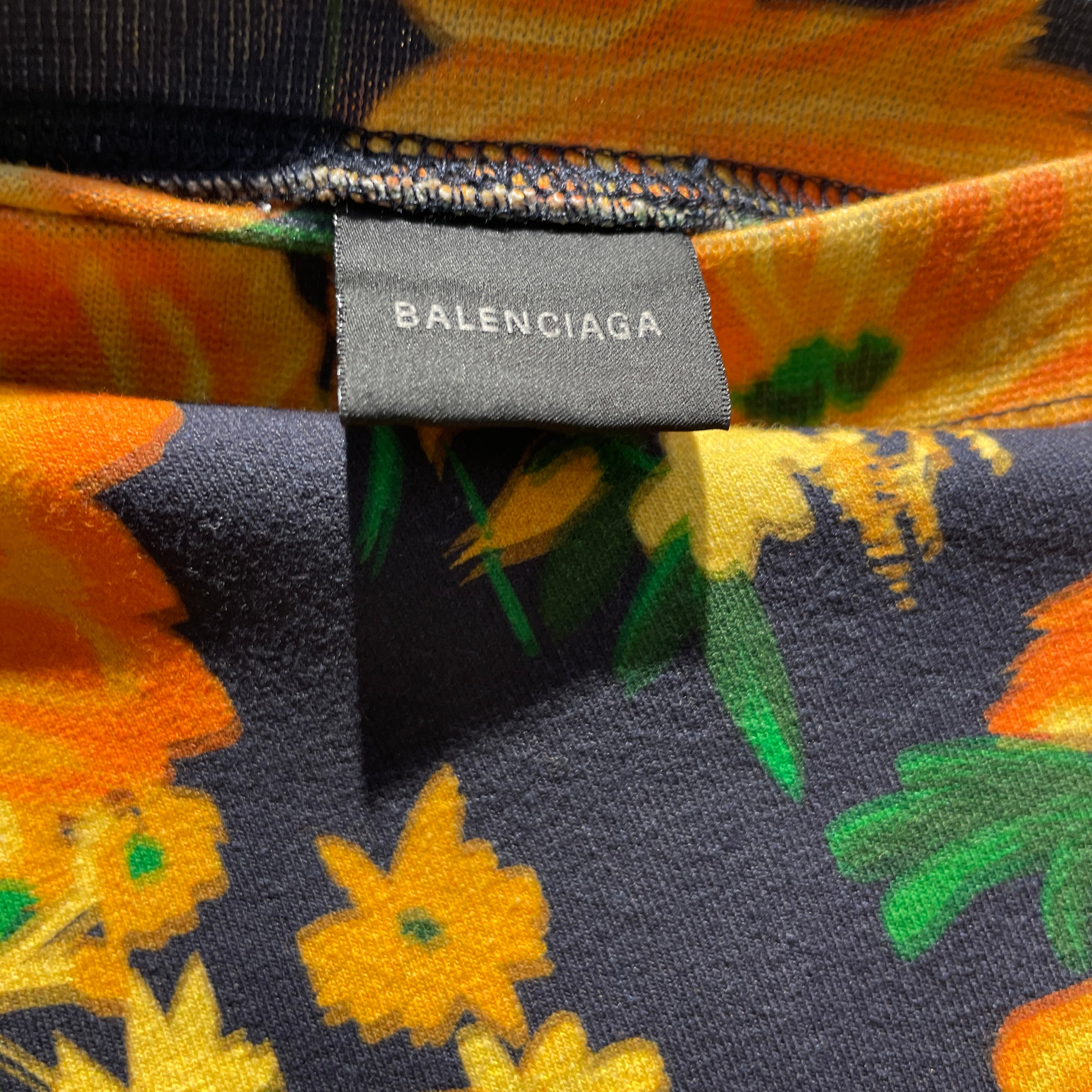 BALENCIAGA/Dress/XS/Floral Pattern/Cotton/NVY/ view 3