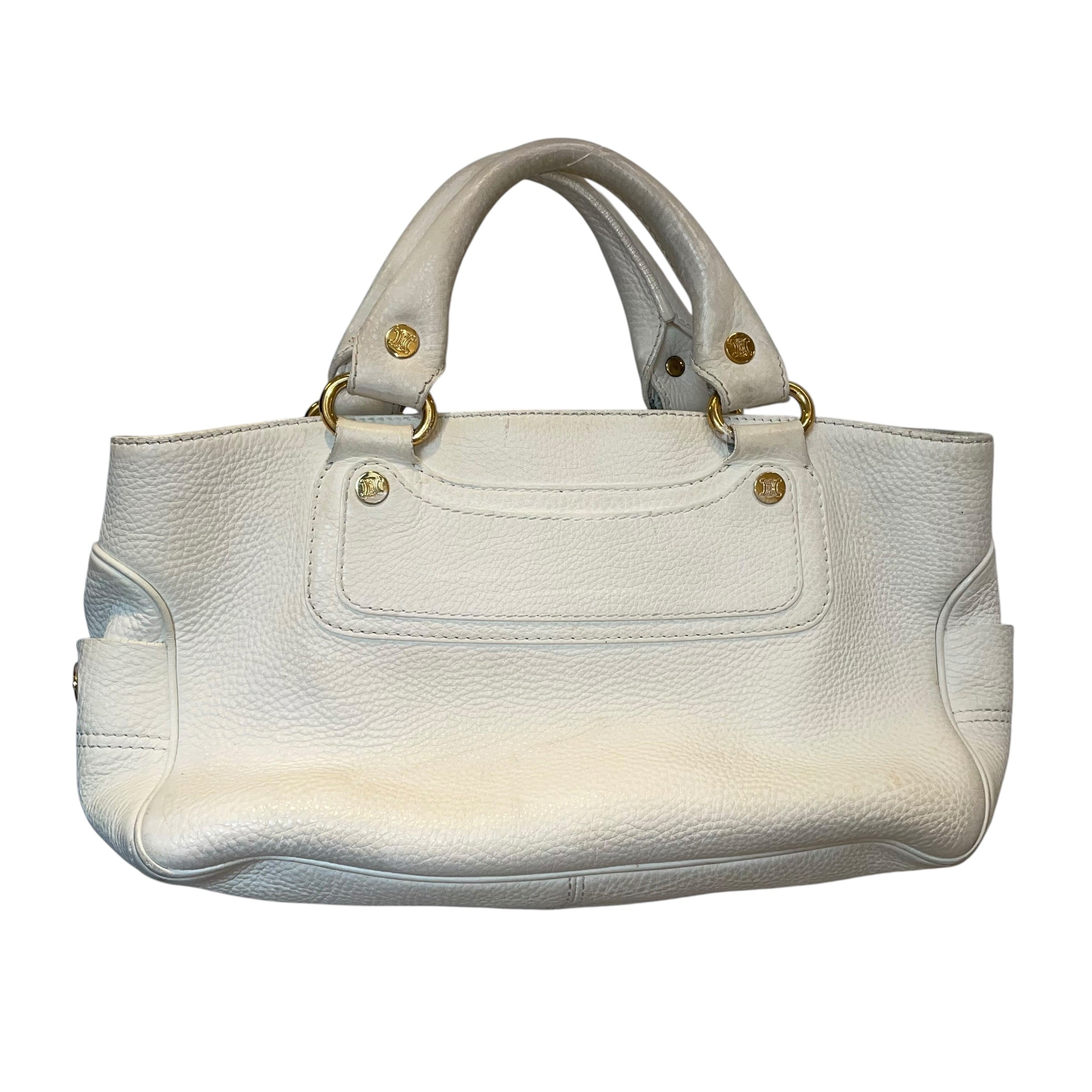 CELINE/Hand Bag/Leather/WHT/boogie vintage vintage view 2