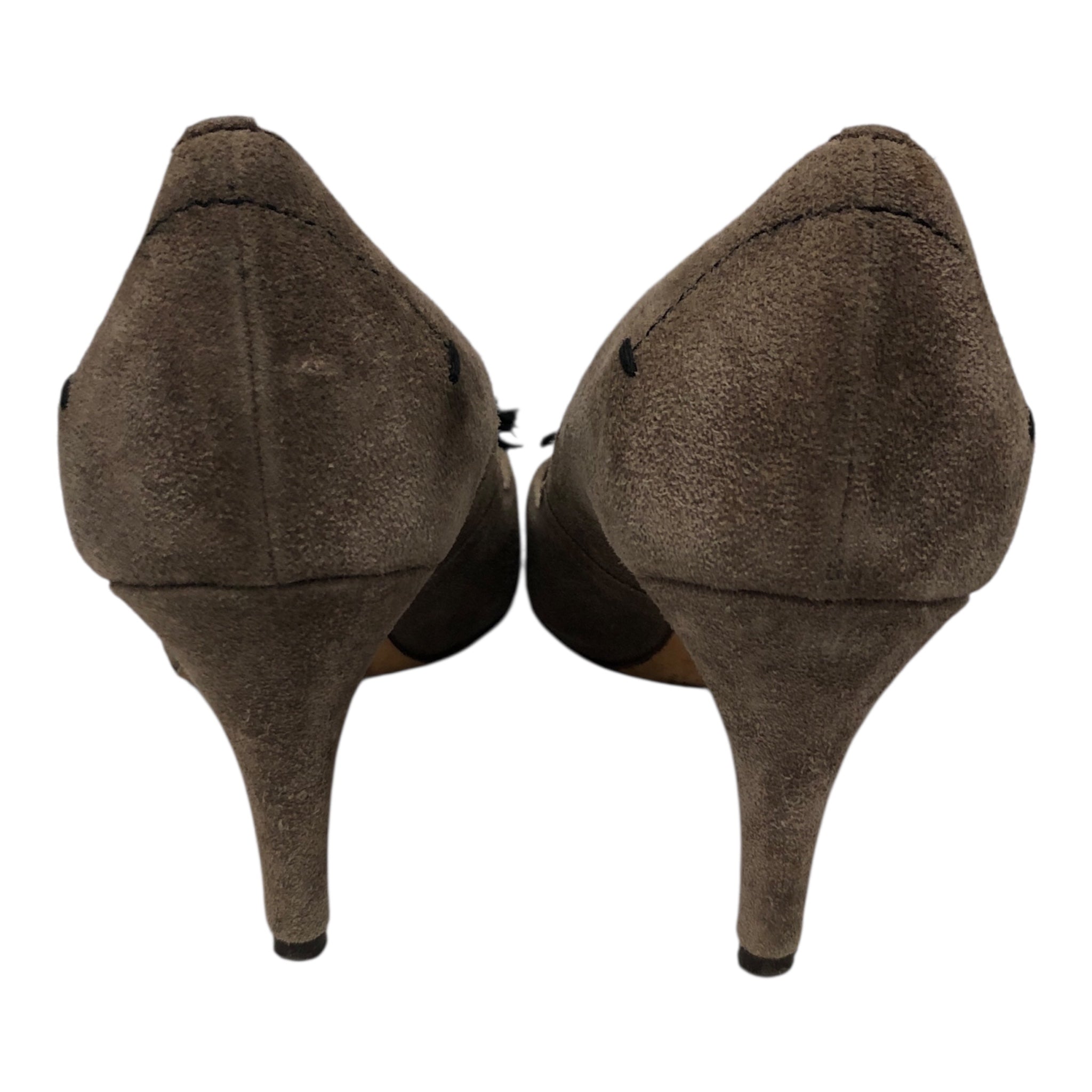 Chloe/Heels/US 5.5/Suede/GRY/FRINGE WITH BOW ON TOE view 4