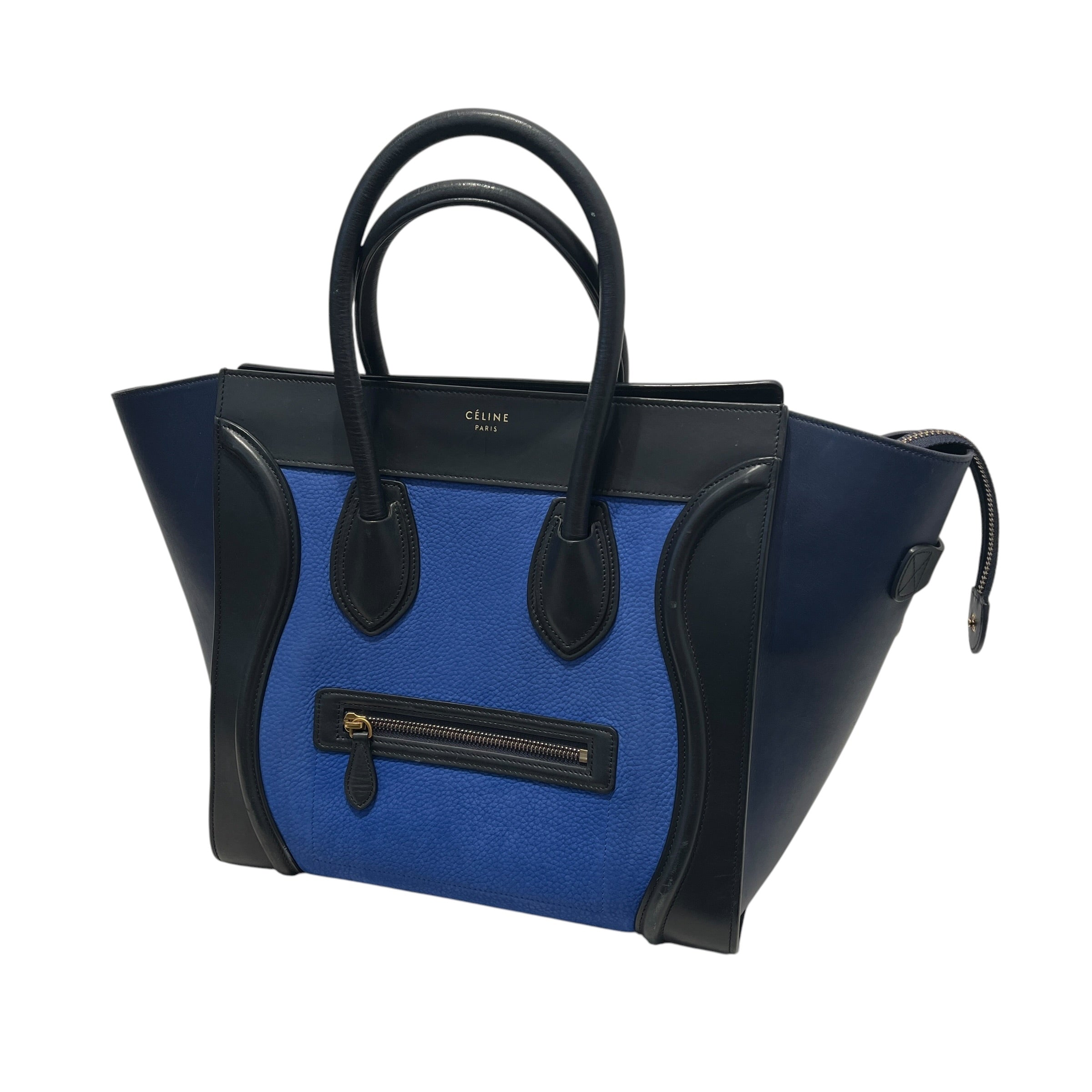 CELINE/Tote Bag/Border/Leather/BLU/Mini Luggage Tote in Blue view 10