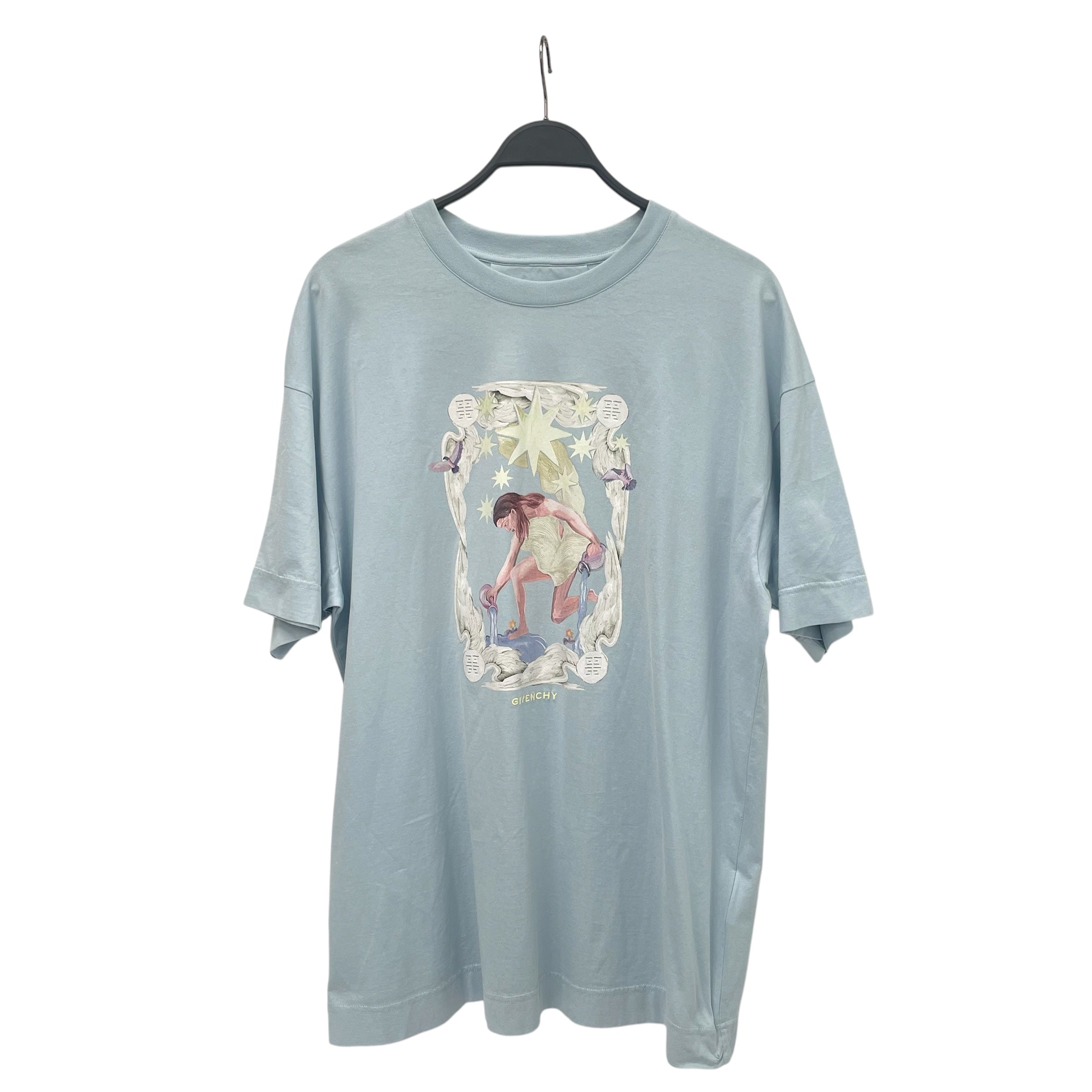 GIVENCHY/T-Shirt/L/Cotton/BLU/WOMEN PAINTING view 1