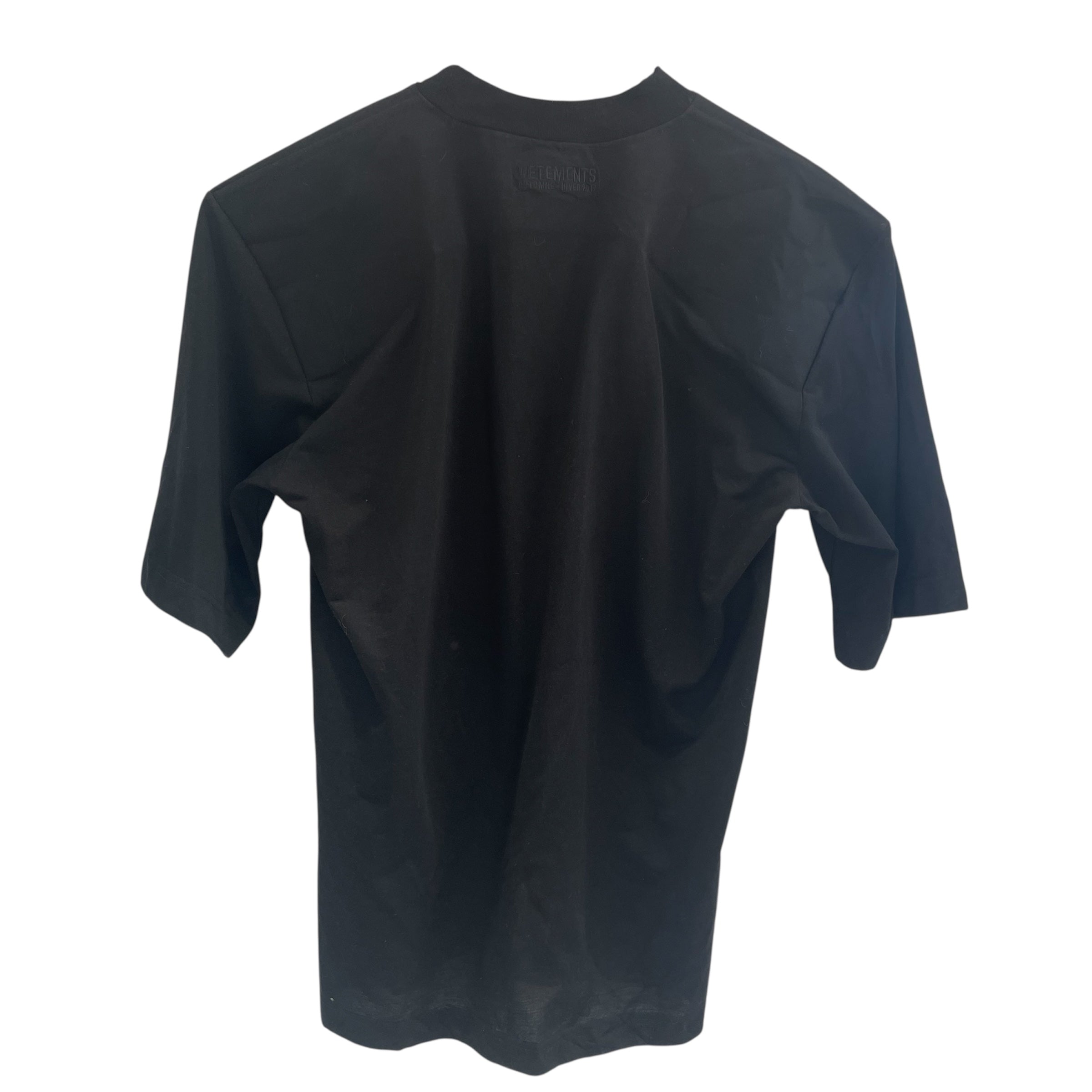 VETEMENTS/T-Shirt/S/Cotton/BLK/Graphic/you F***** A****** view 2