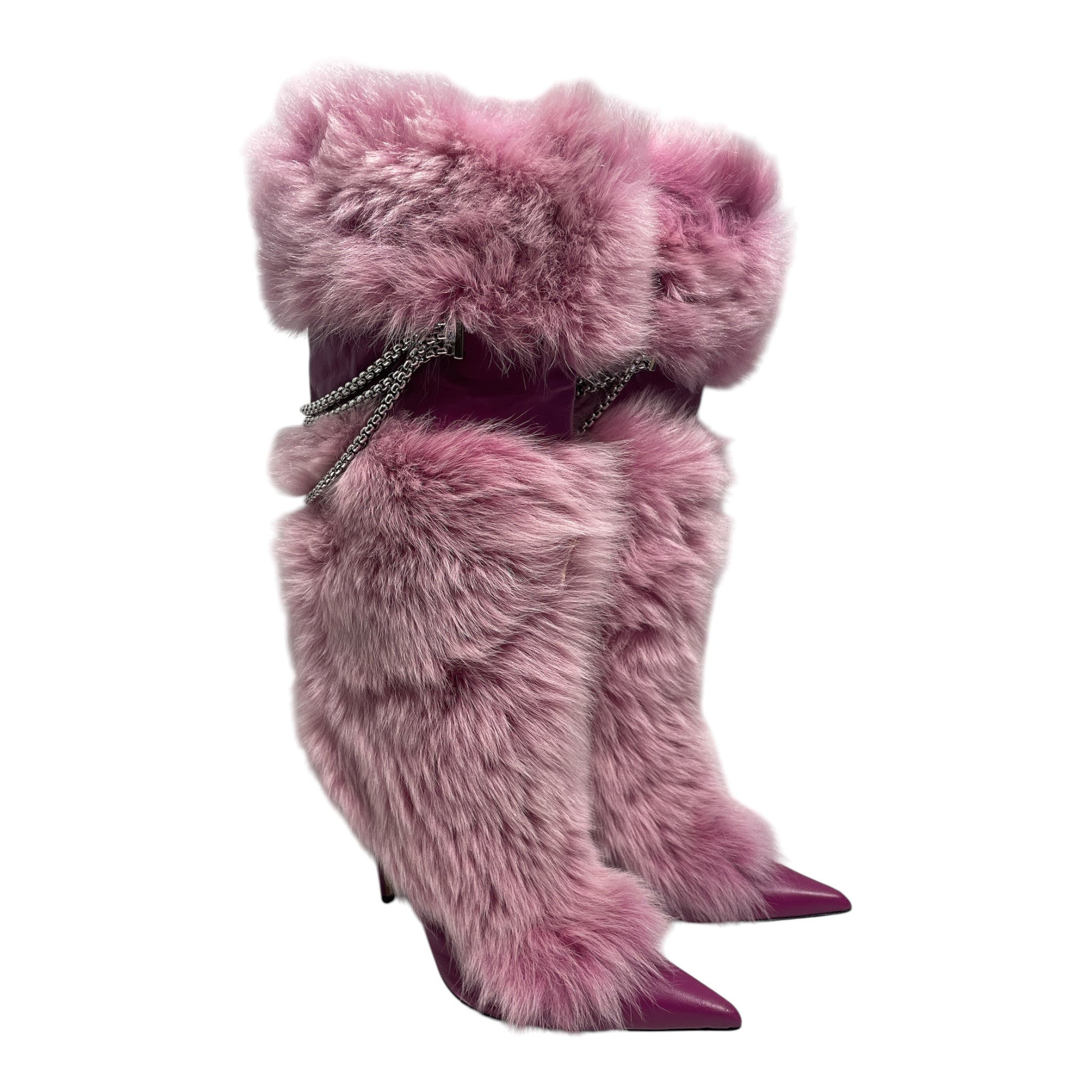 Giuseppe Zanotti/Boots/EU 38/Fake Fur/PNK/amaia chain boot view 1