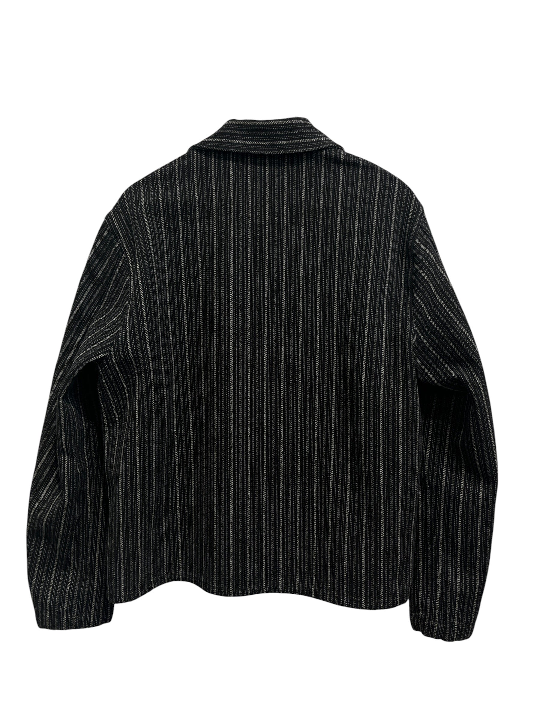 OUR LEGACY/Jacket/48/Denim/BLK/Stripe/button down stripe view 2