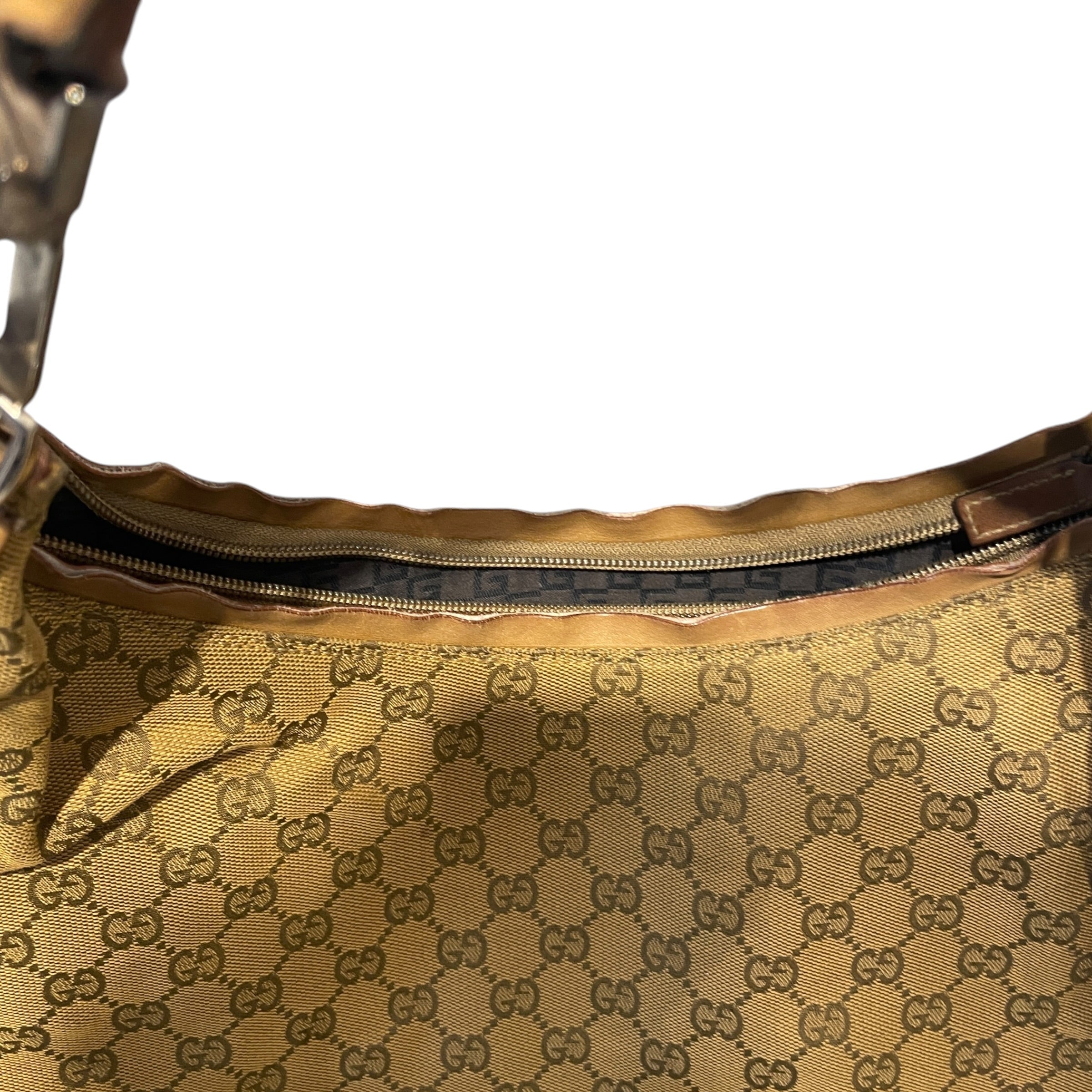 GUCCI/Bag/Monogram/Cotton/CML/LEATHER SIDES view 8