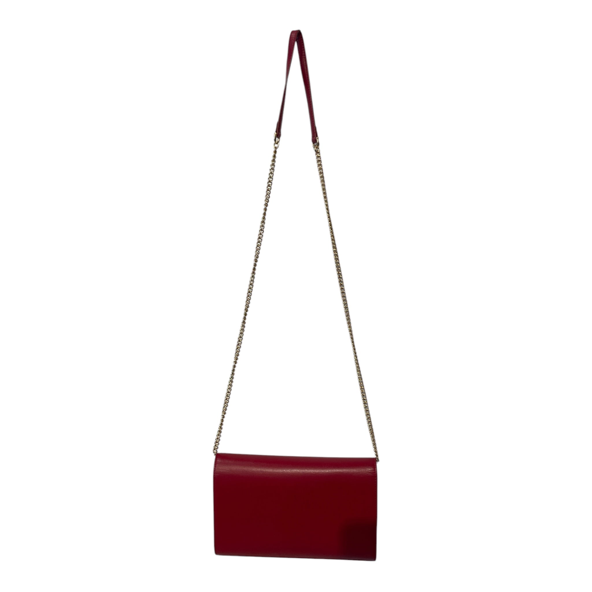 FENDI/Cross Body Bag/Leather/RED/KAN CHAIN CROSSBODY view 2