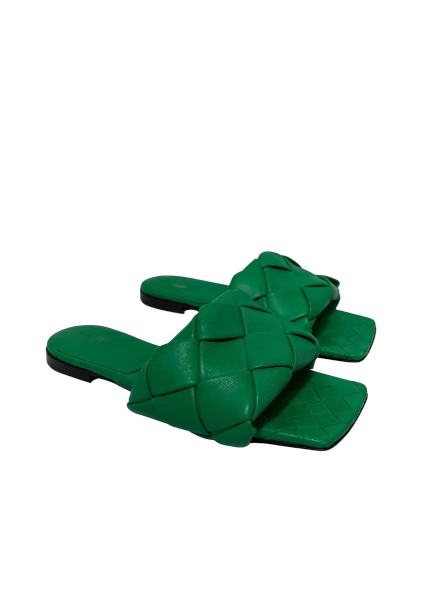 BOTTEGA VENETA/Sandals/EU 37/Leather/GRN/Quilted view 1