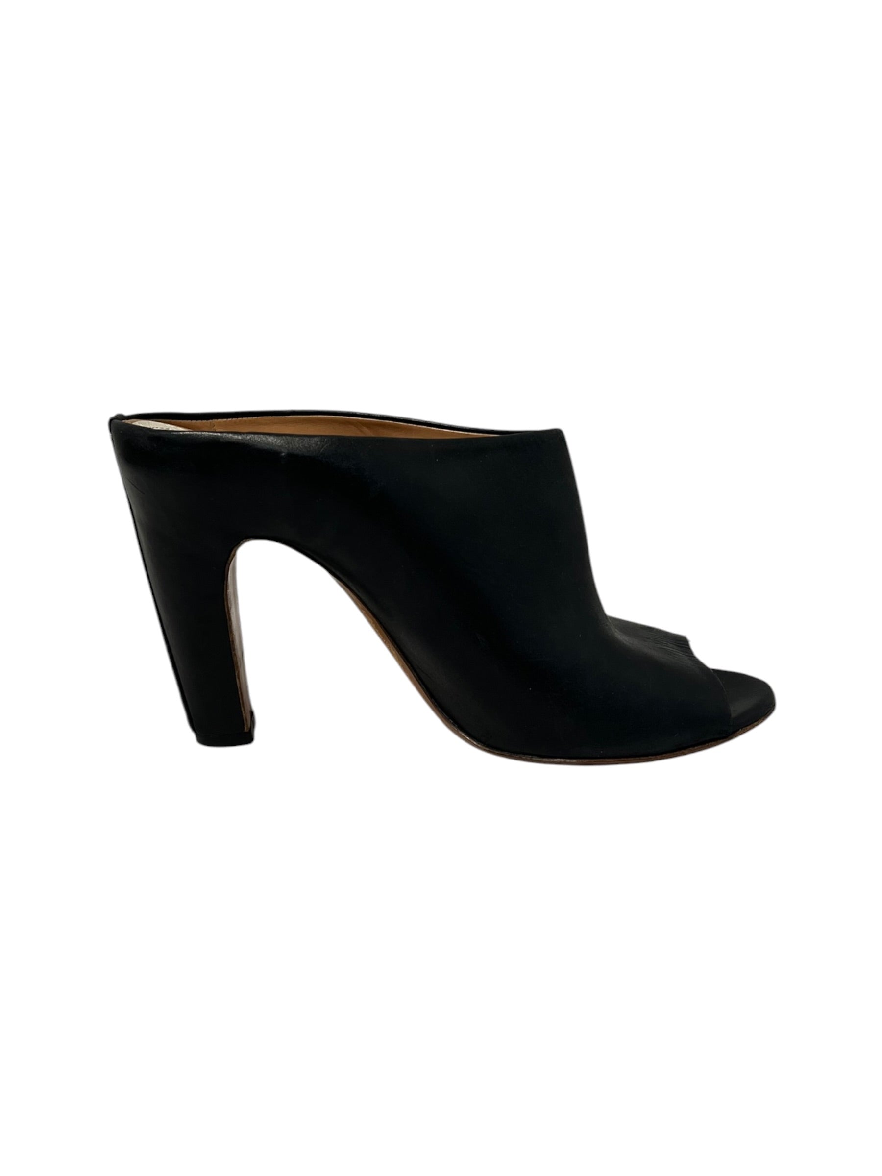 Maison Margiela/Heels/EU 41/Leather/BLK/CUTOUT ACCENT MULES BLK view 4