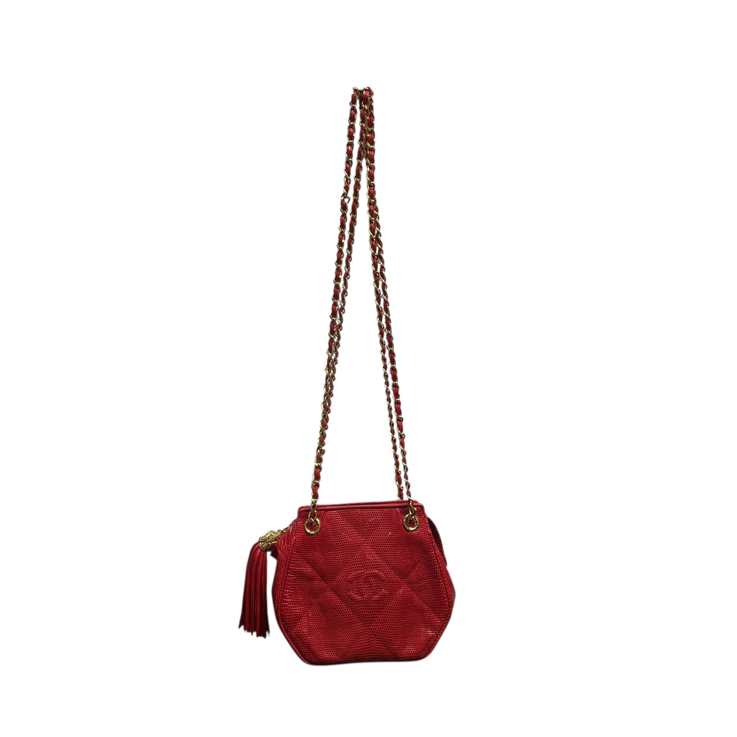 CHANEL/Bag/Animal Pattern/Leather/RED/TASSLE view 1