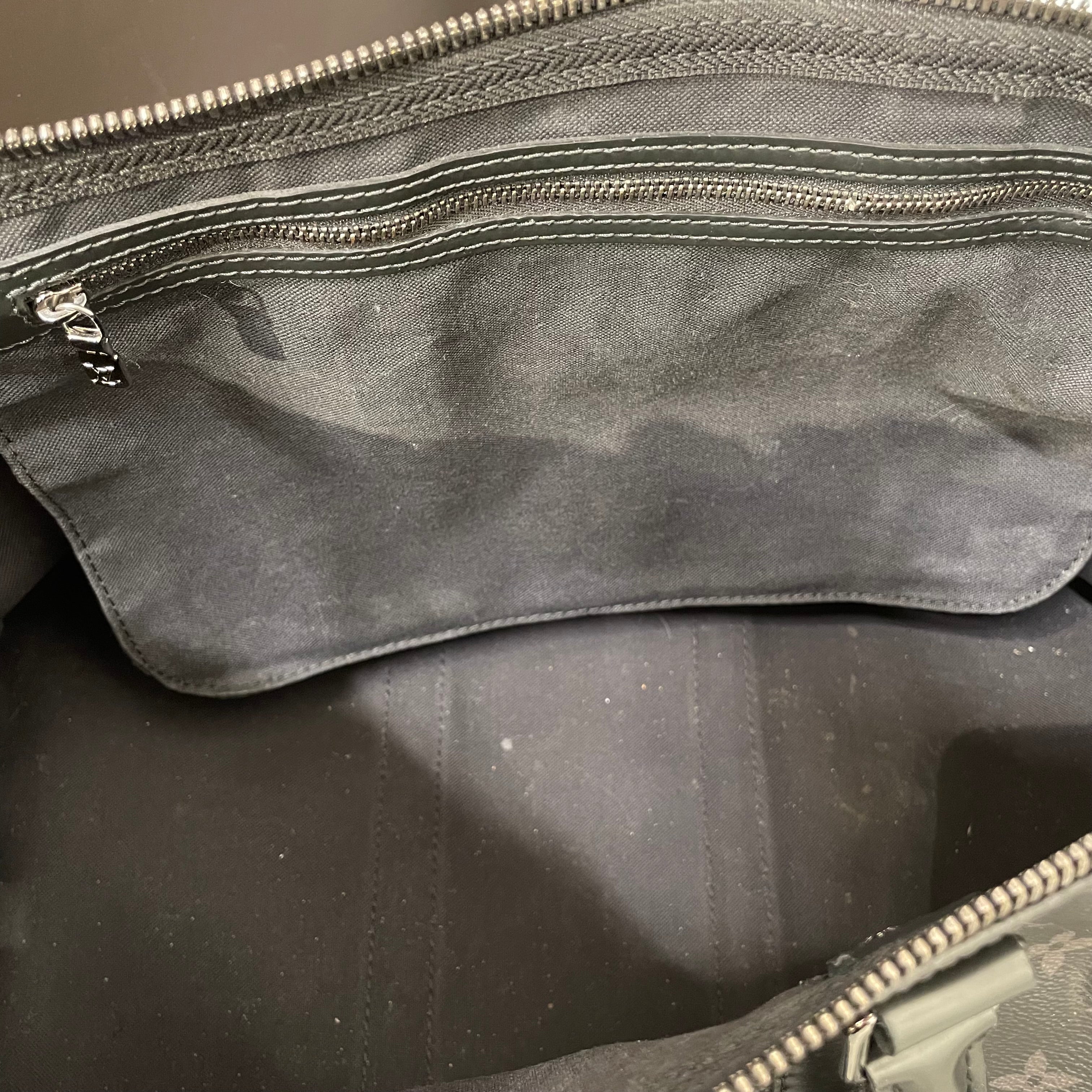LOUIS VUITTON/Luggage/Monogram/Leather/BLK/keepall bandouliere 45 duffle view 4