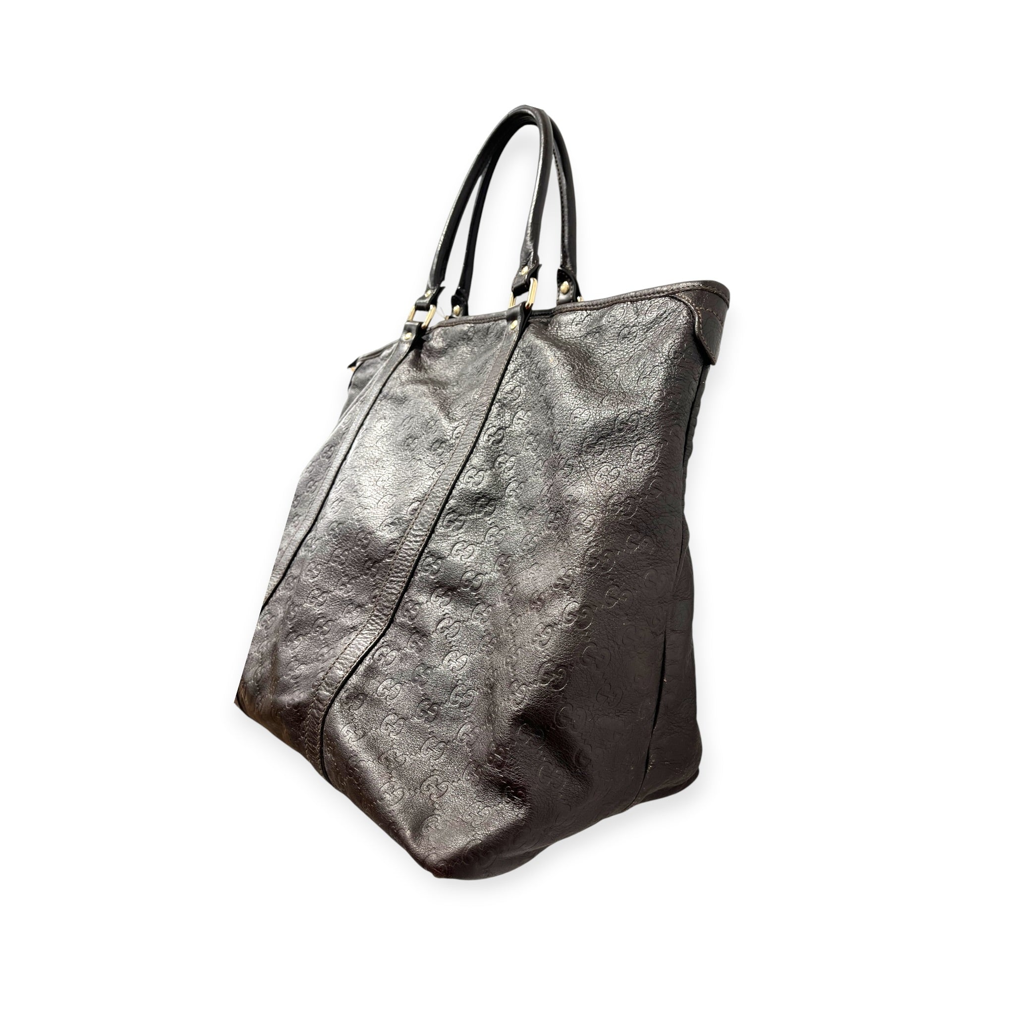 GUCCI/Tote Bag/All Over Print/Leather/BRW/GUCCISSIMA LEATHER TOTE view 5