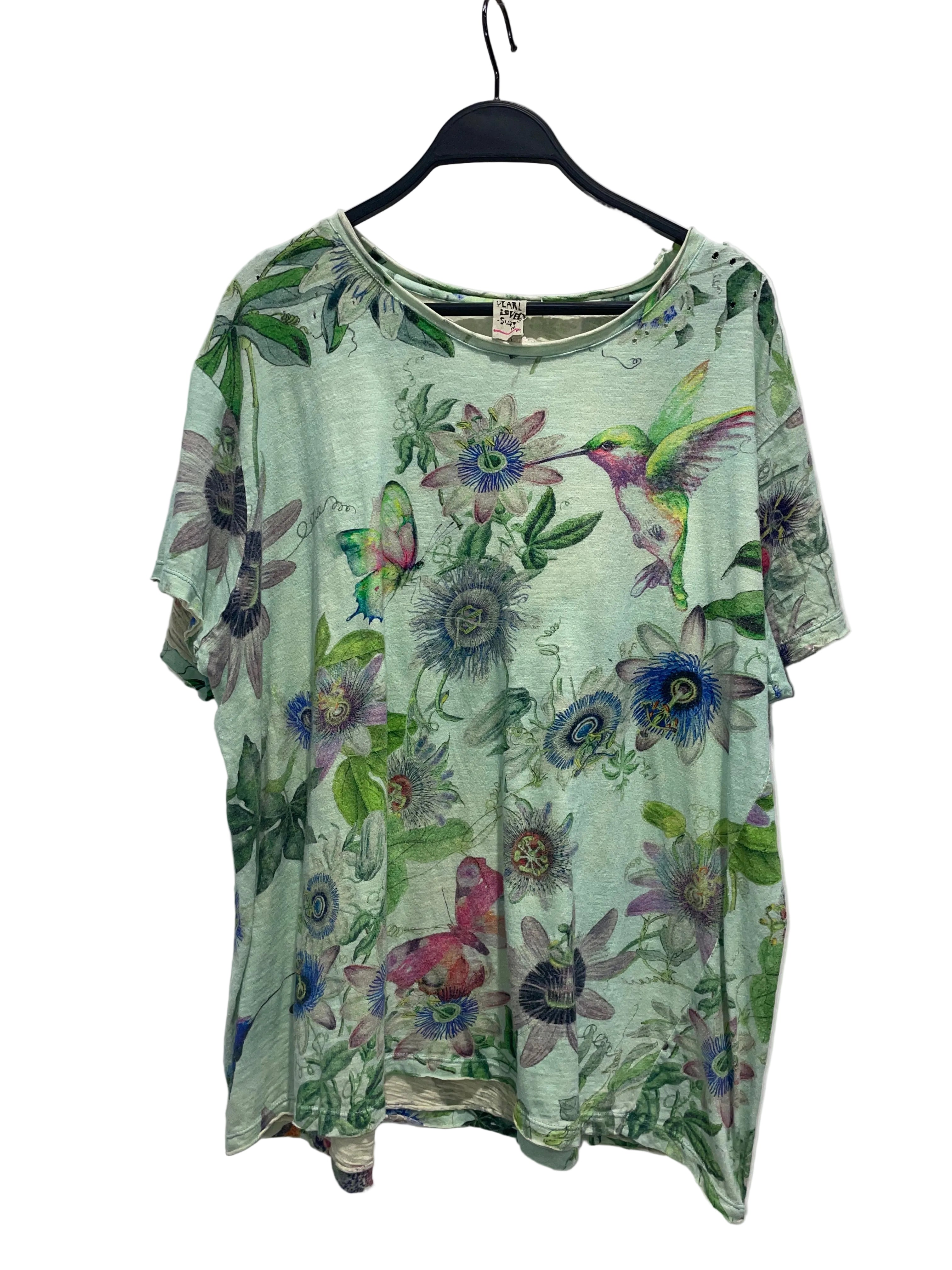 Magnolia Pearl/T-Shirt/Floral Pattern/Cotton/GRN/ view 1