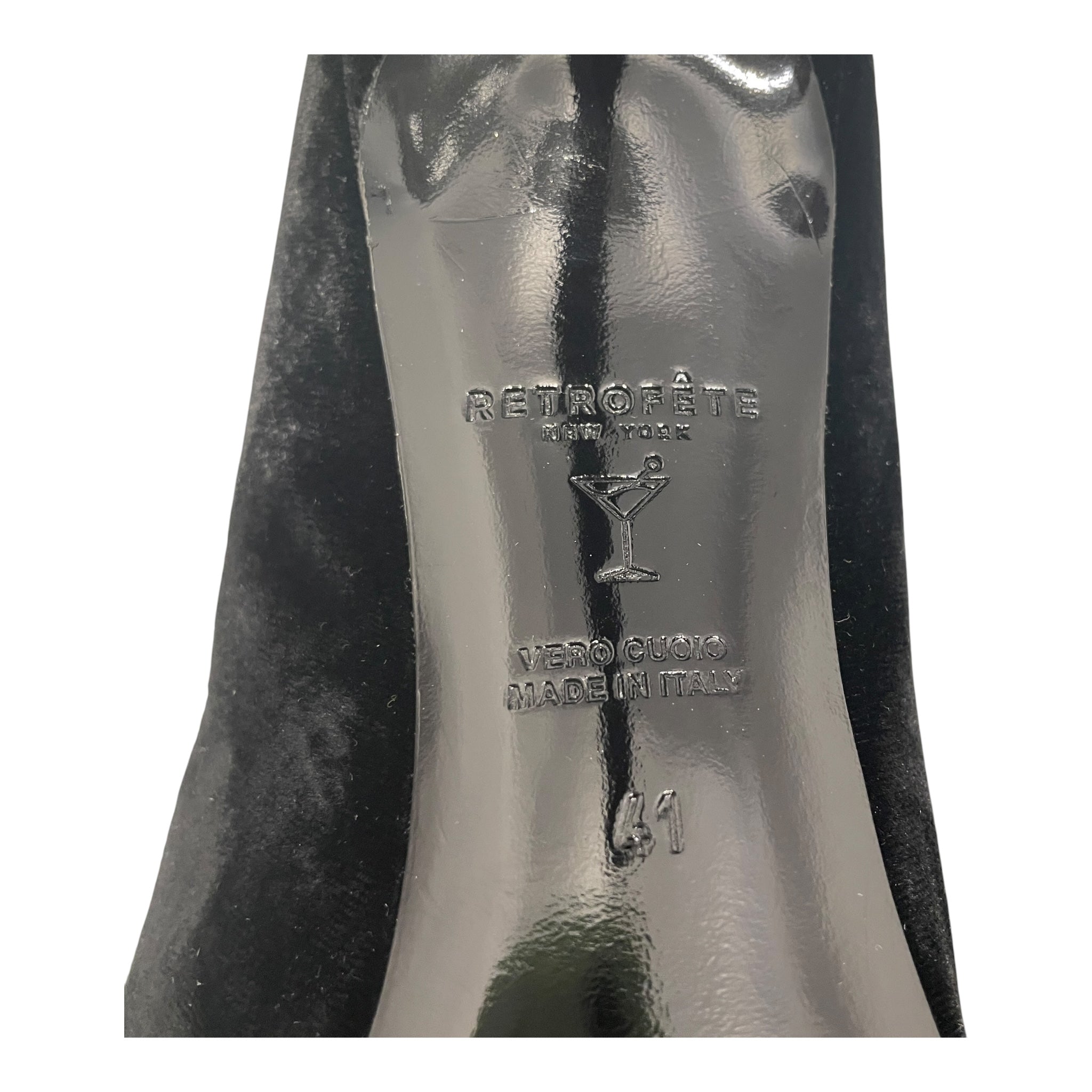 RETROFETE/Heels/EU 41/Leather/BLK/V-Tip/VELVET view 7