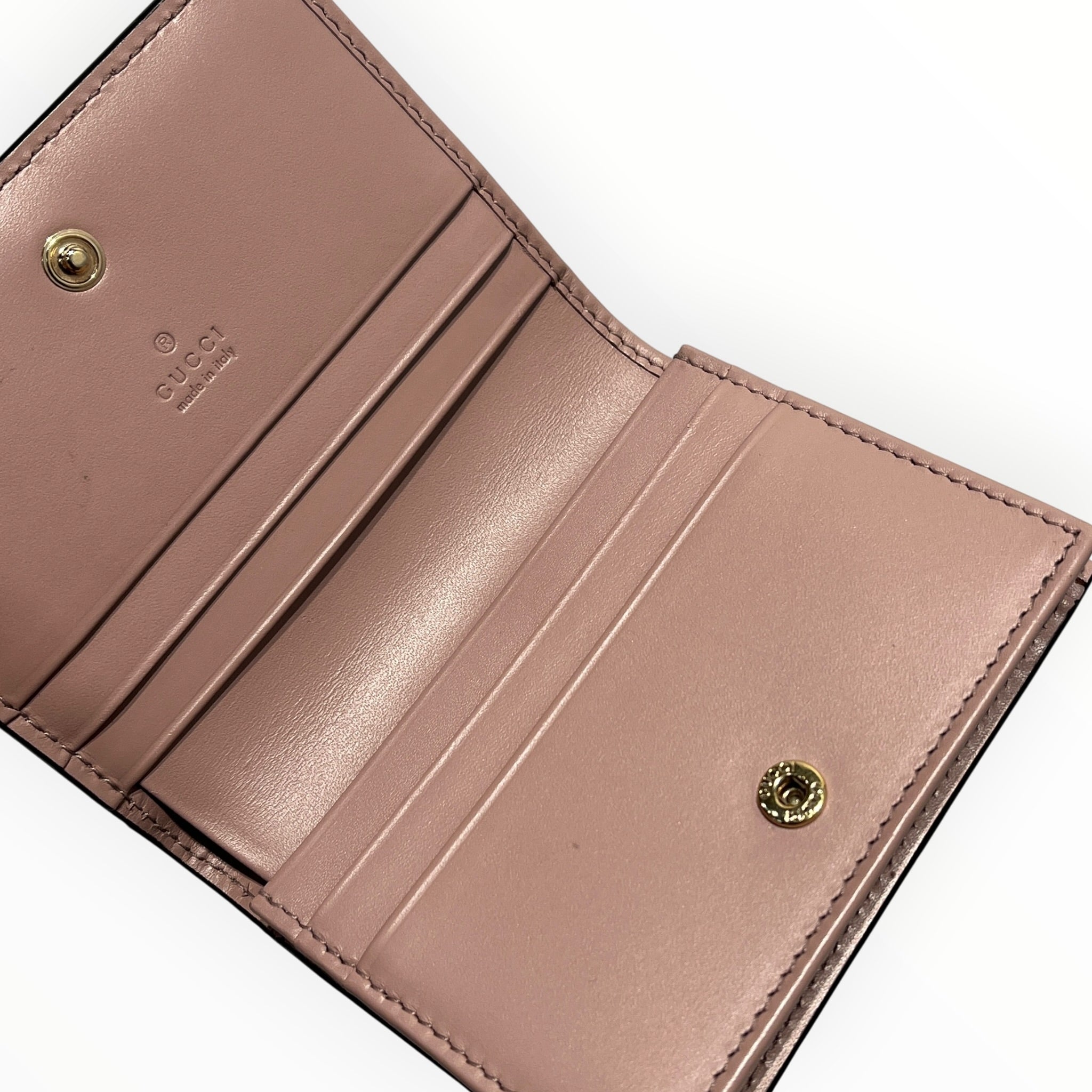 GUCCI/Bifold Wallet/Monogram/Leather/PNK/L's/pink bow guccissima view 4