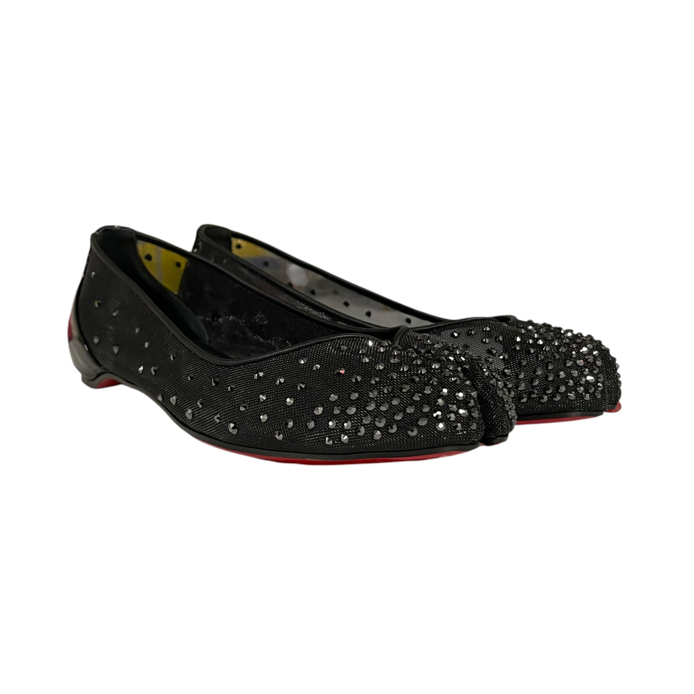Christian Louboutin/Maison Margiela/Flat Shoes/EU 36.5/BLK/MESH GLITTER TABI view 1