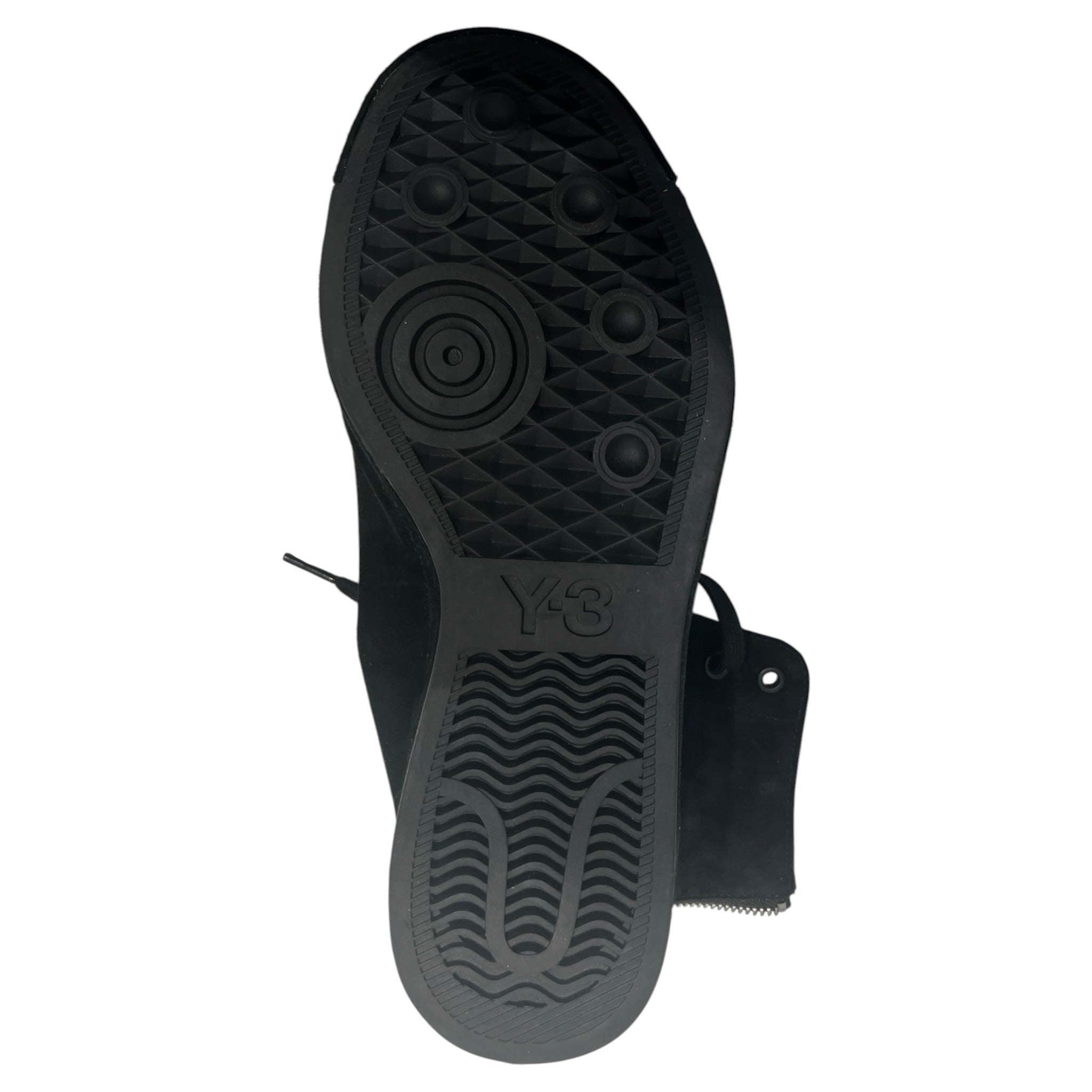 Y-3/Hi-Sneakers/US 9/Suede/BLK/HEEL ZIPPER/SUEDE/SHELL TOE view 4