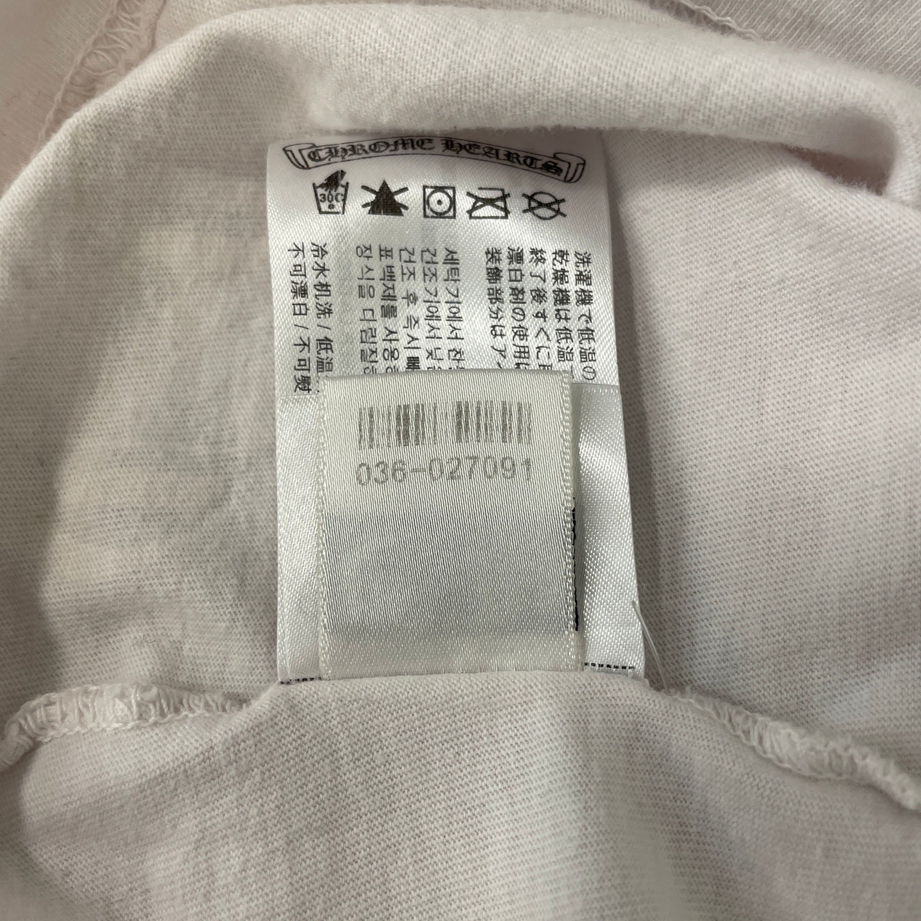 CHROME HEARTS/LS T-Shirt/XL/Cotton/WHT/WHITE LS/PURPLE PRINT view 8