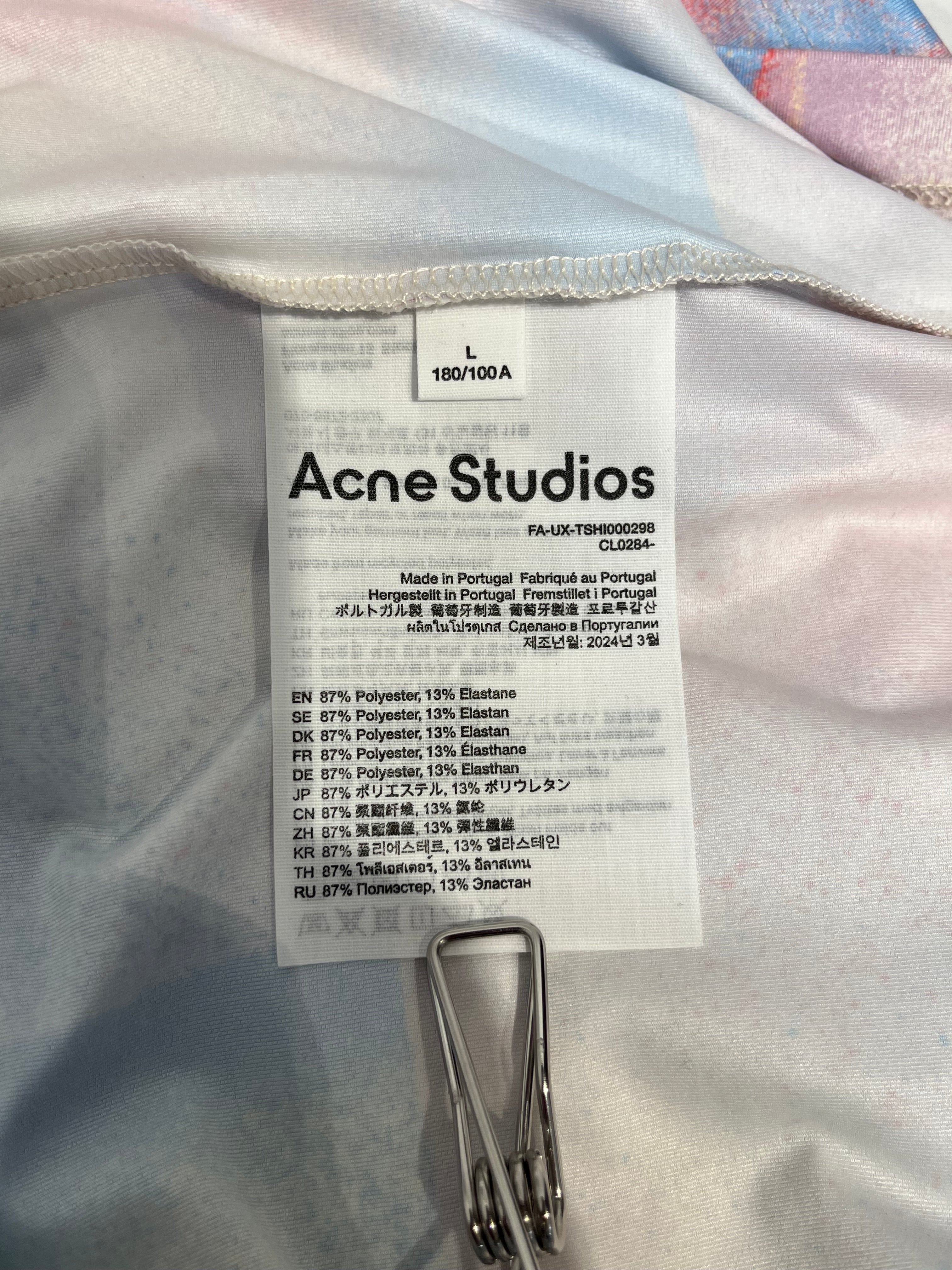 Acne Studios/LS T-Shirt/L/Polyester/MLT/All Over Print/SPRAYPAINTED FACES TURTLENECK view 5