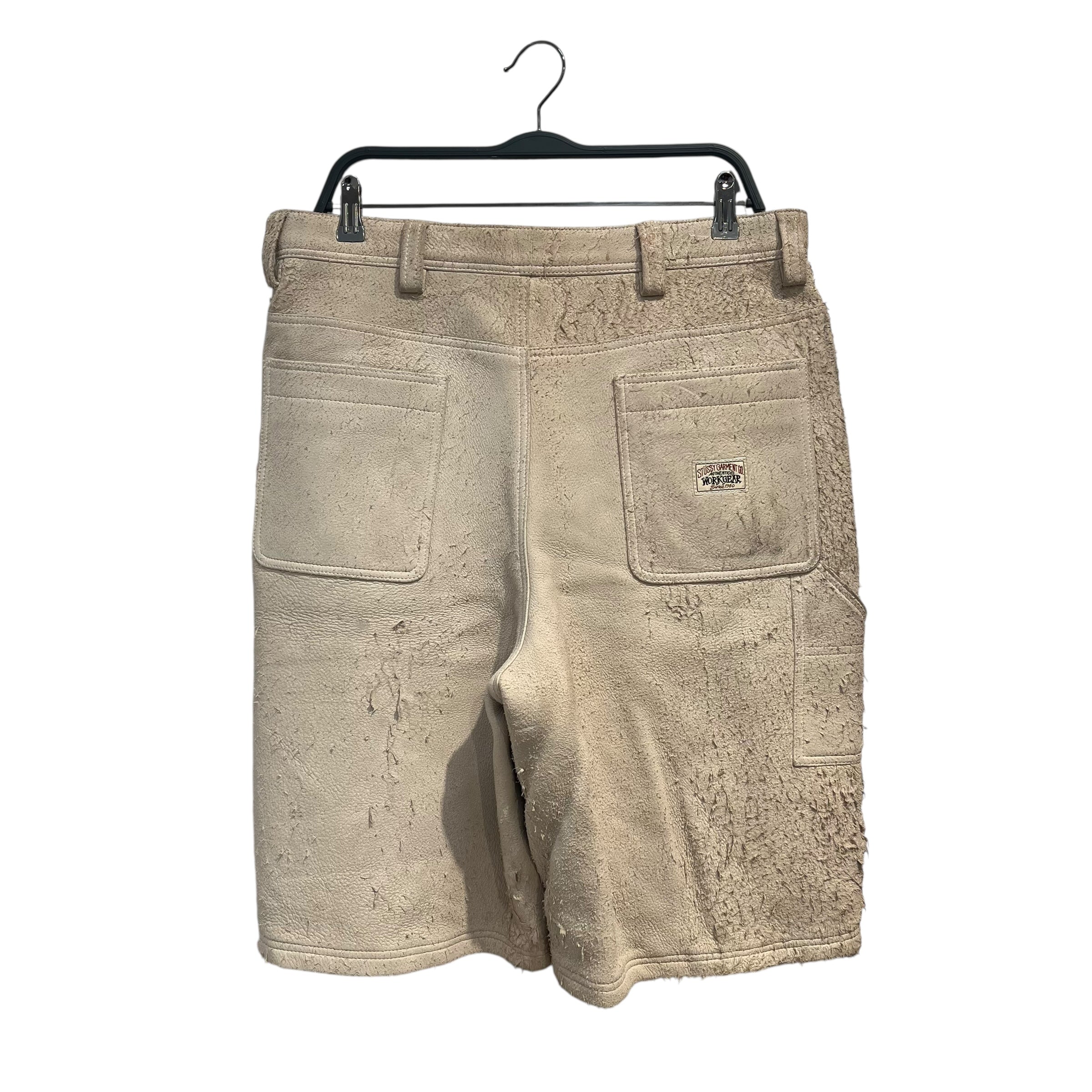 STUSSY/Shorts/32/Suede/CRM/RAWHIDE LONG JORTS view 2