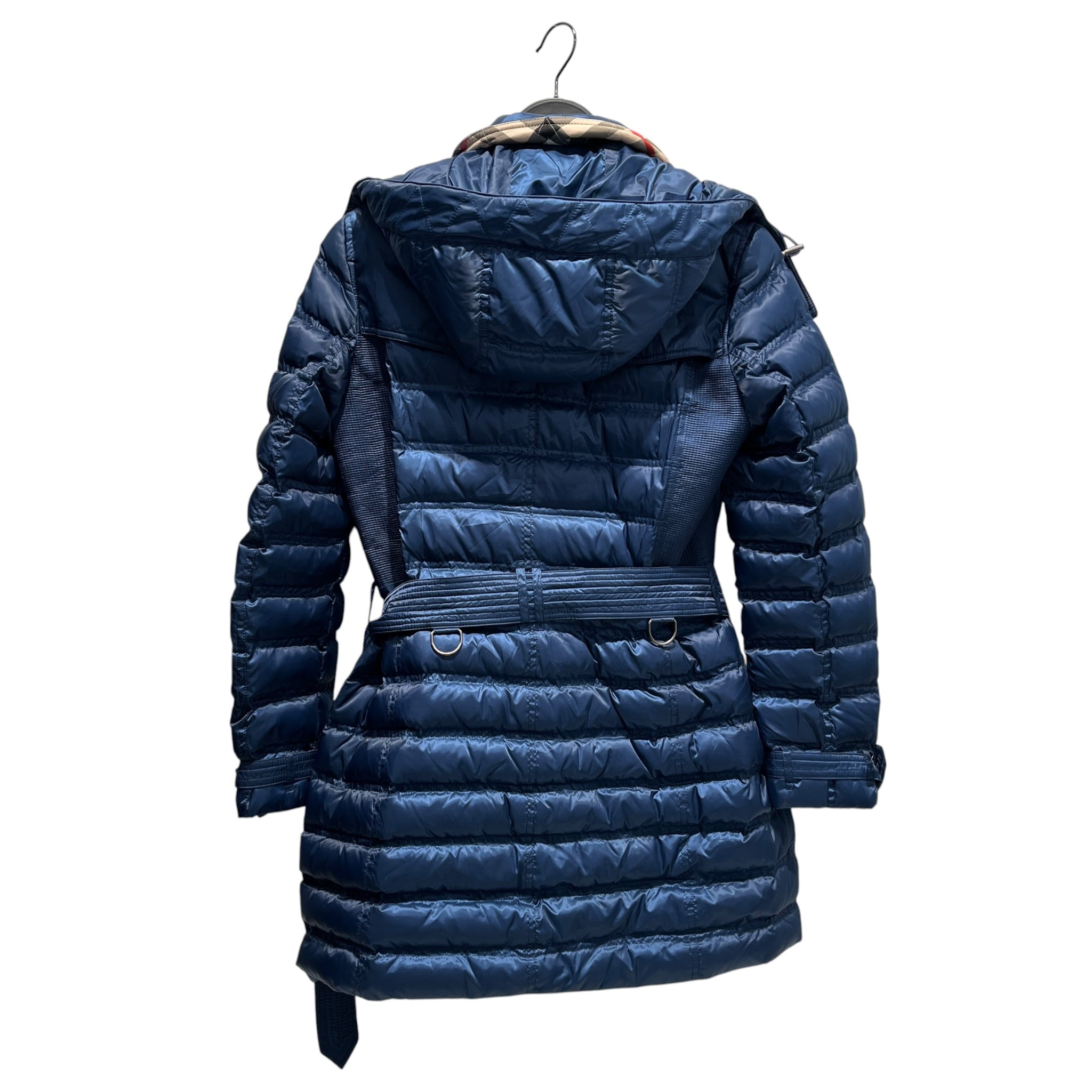 BURBERRY LONDON/Puffer Coat/S/Nylon/NVY/black buttons view 2