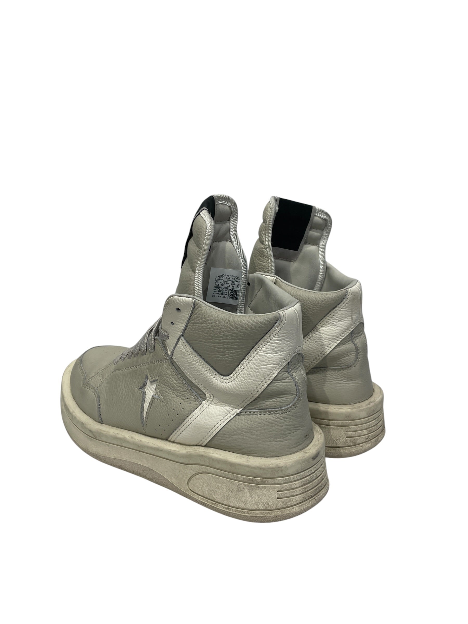 CONVERSE/RICK OWENS DRKSHDW/Hi-Sneakers/US 11.5/Leather/CRM/TURBOWPN view 2