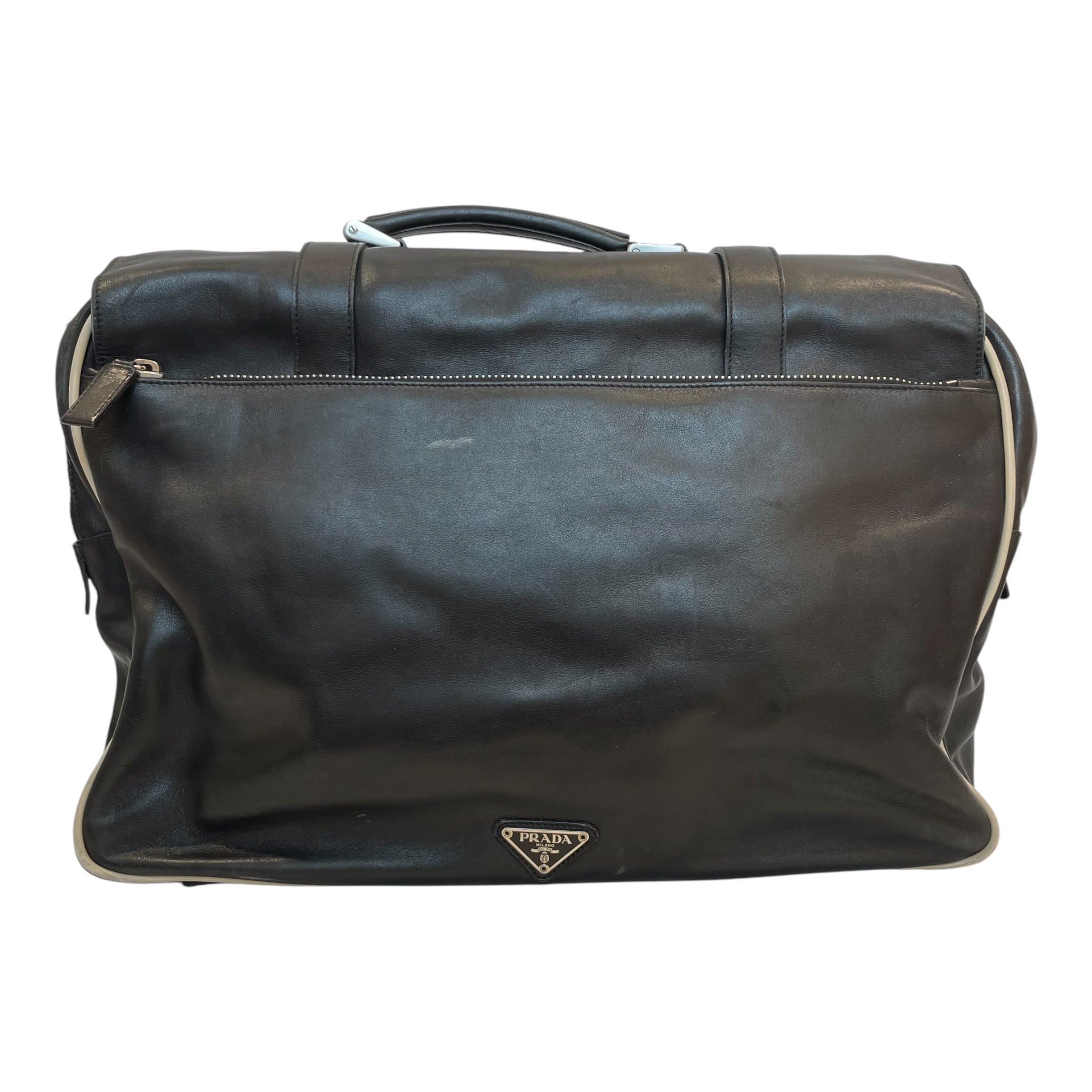 PRADA/Briefcase/Leather/BLK/#146/WHITE BORDER view 1