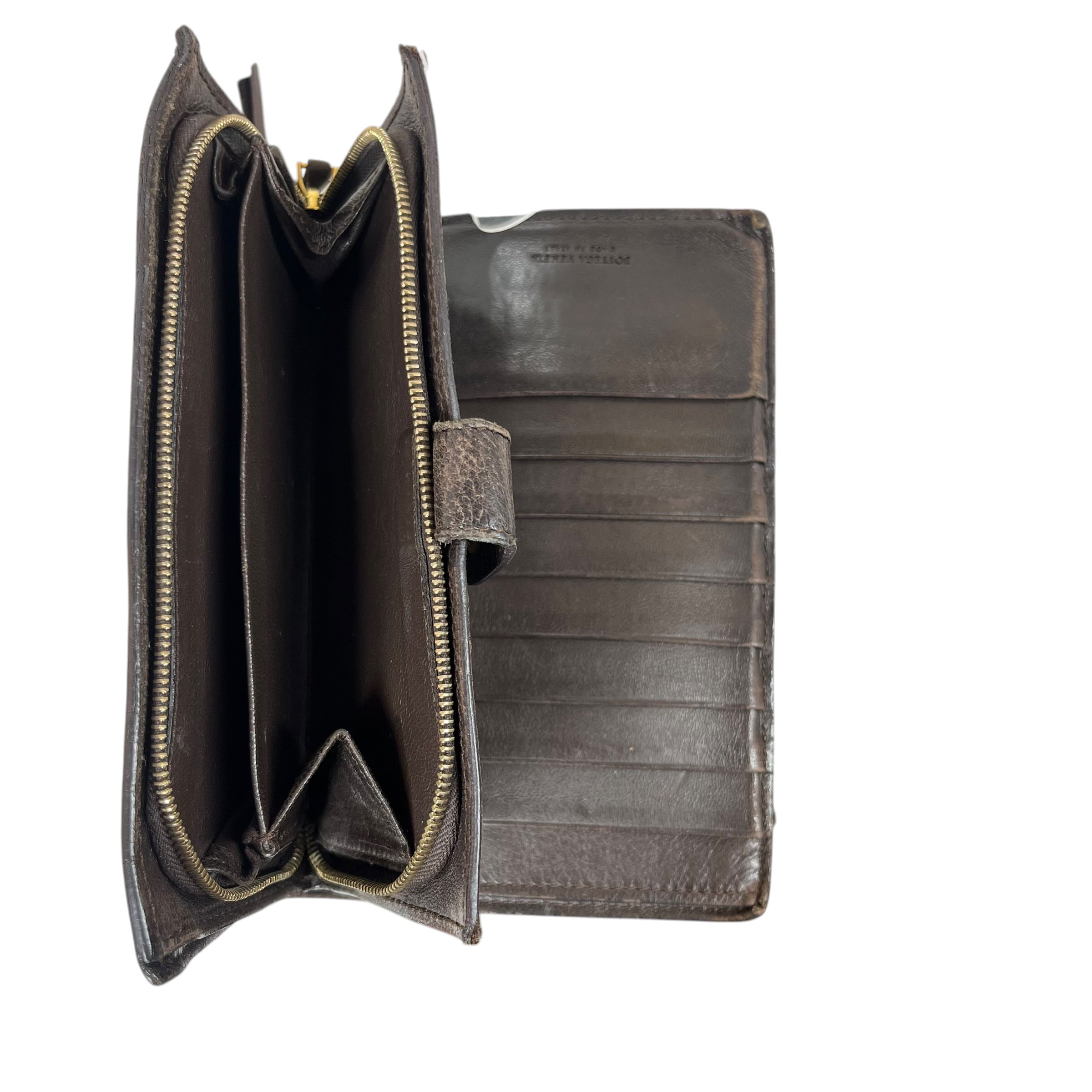 BOTTEGA VENETA/Long Wallet/Leather/BRW/Intrecciato w/ Snap Closure view 4