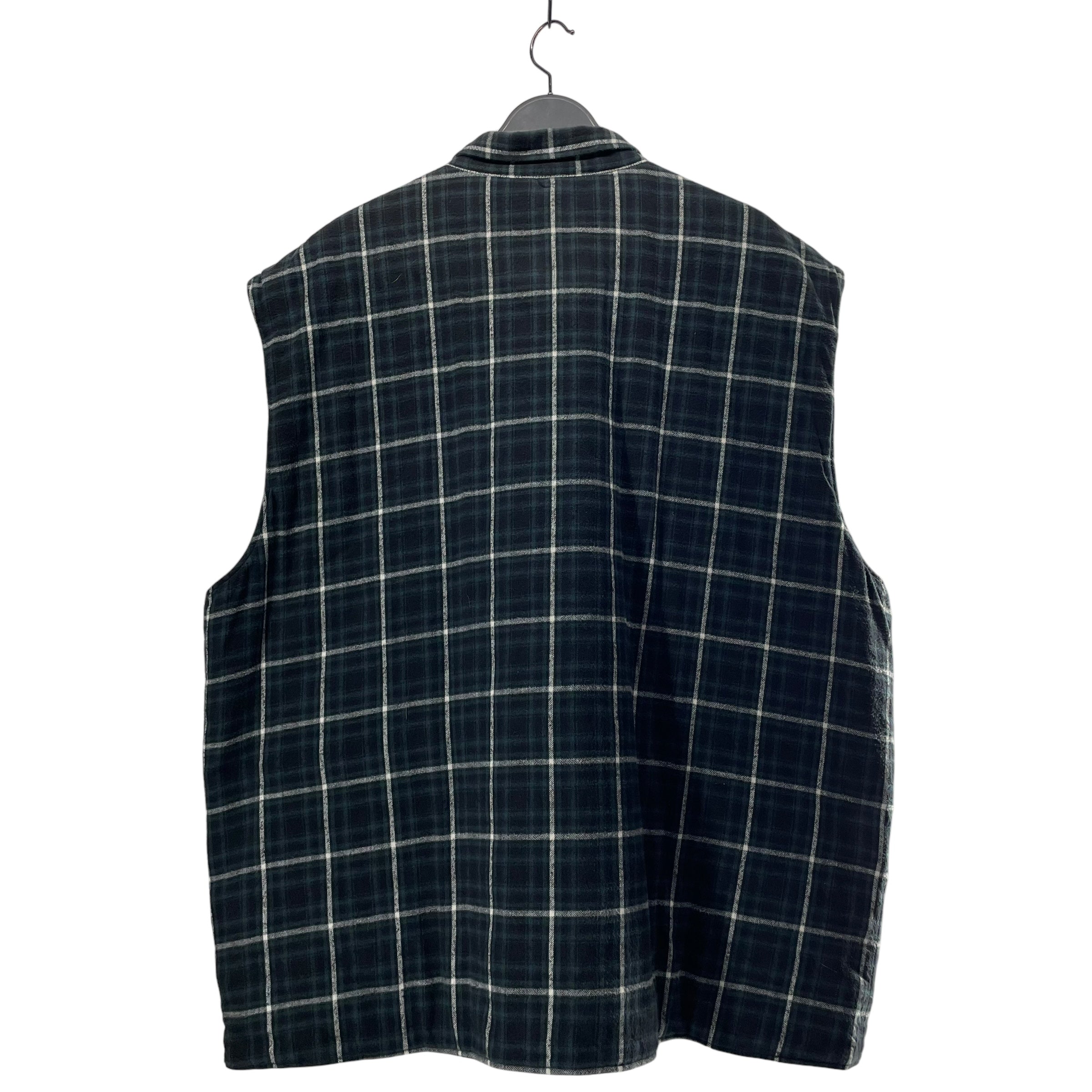 BALENCIAGA/Puffer Vest/40/Plaid/Cotton/GRN/TWO FRONT POCKETS view 2