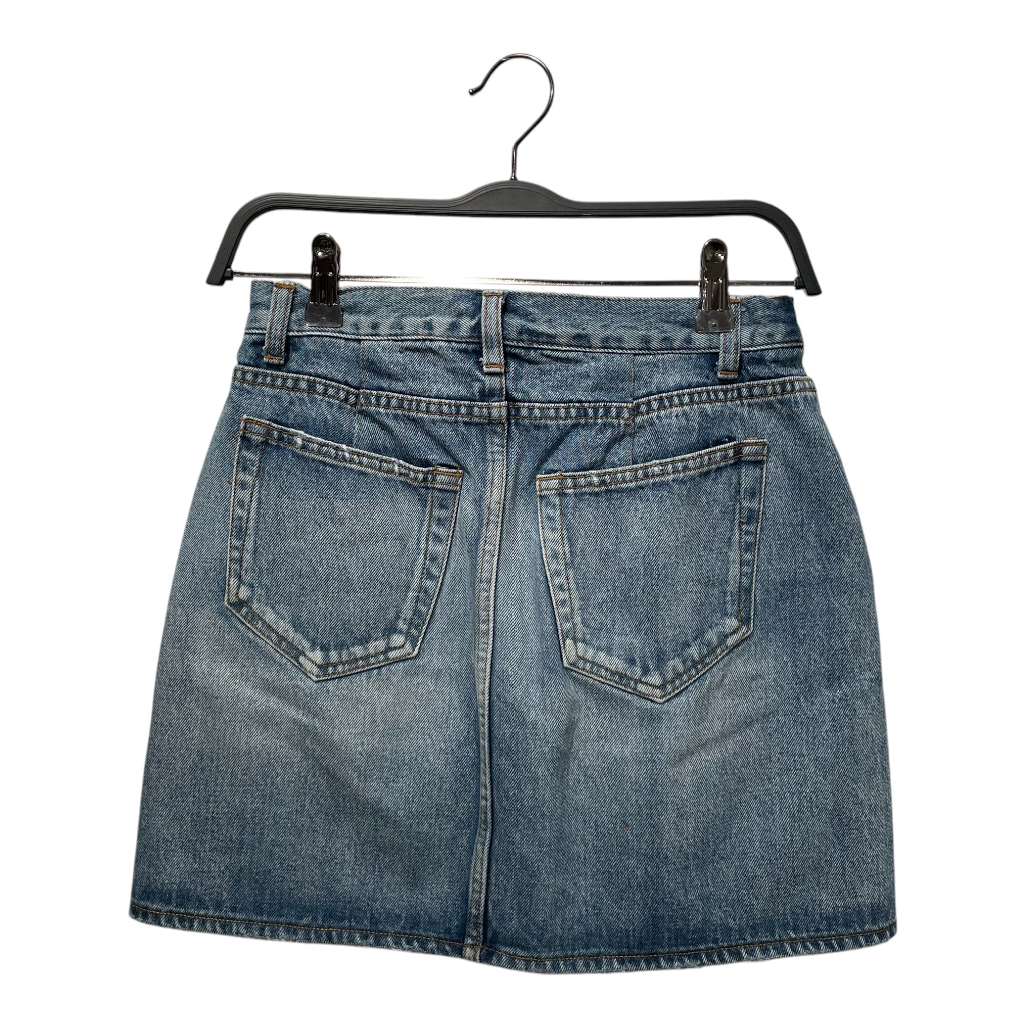 BALENCIAGA/Skirt/38/Cotton/BLU/BLUE DENIM MINI SKIRT view 2