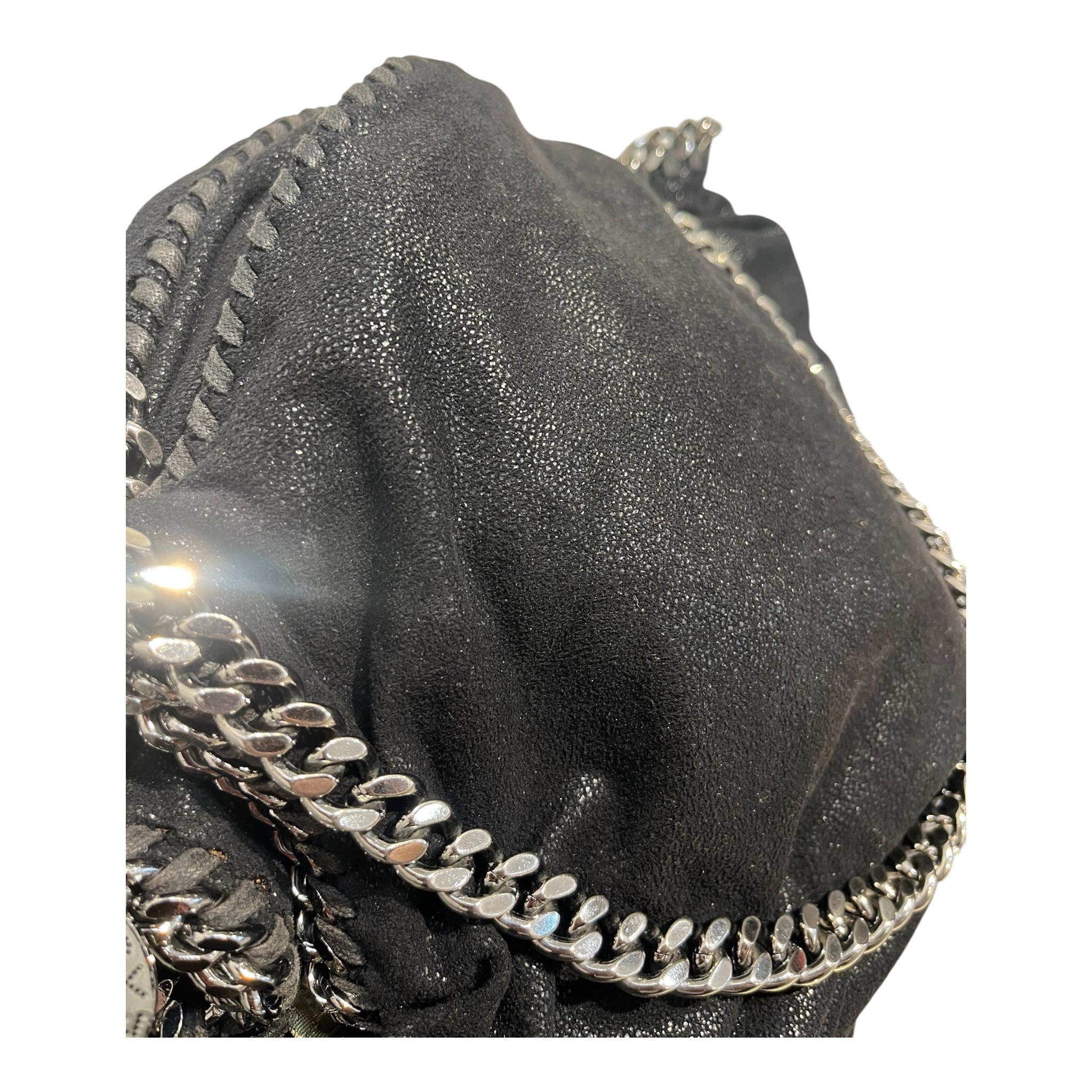 STELLAMcCARTNEY/Tote Bag/Suede/BLK/CHAIN SIDES view 6