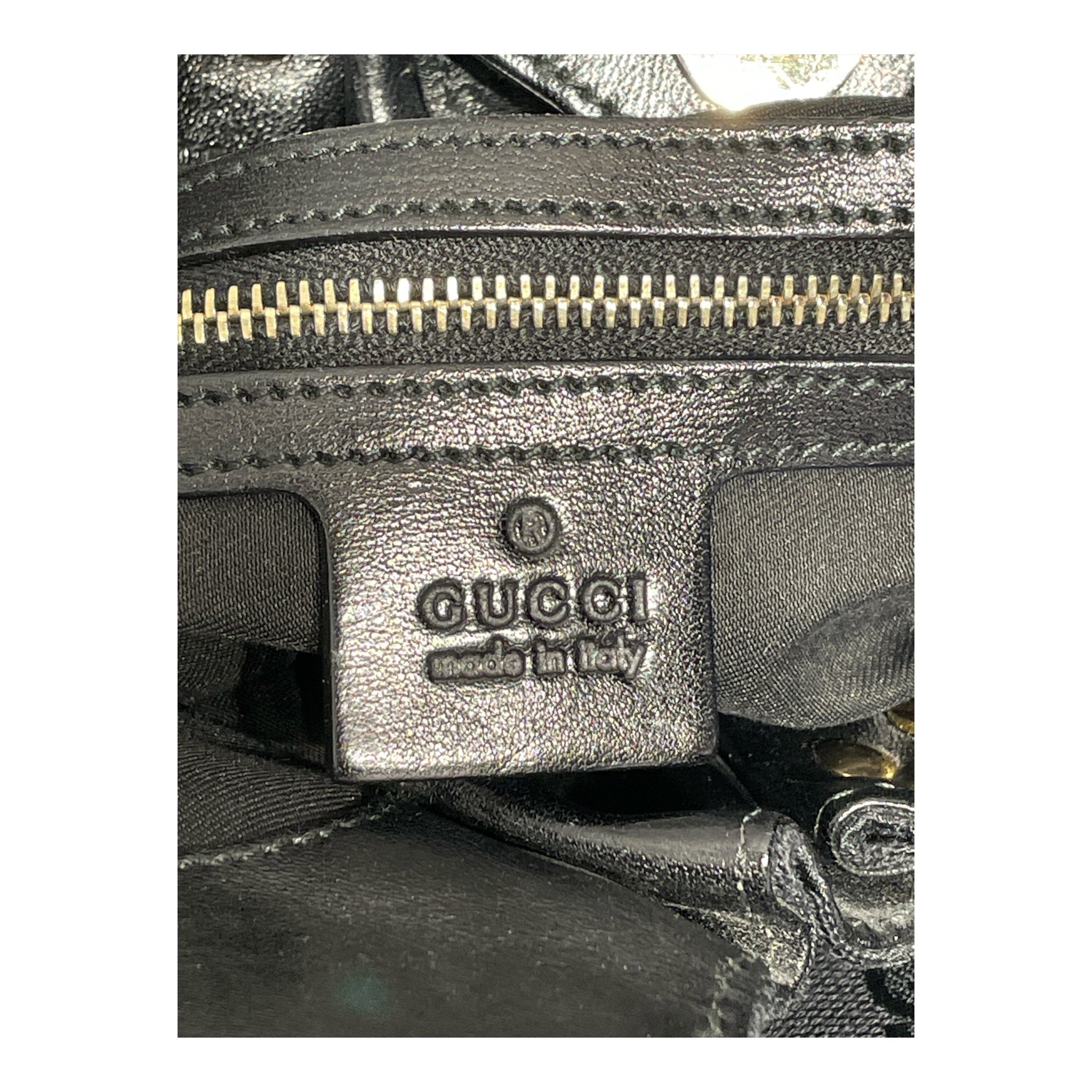 GUCCI/Hand Bag/Monogram/Cotton/BLK/Studded Hobo Bag view 3