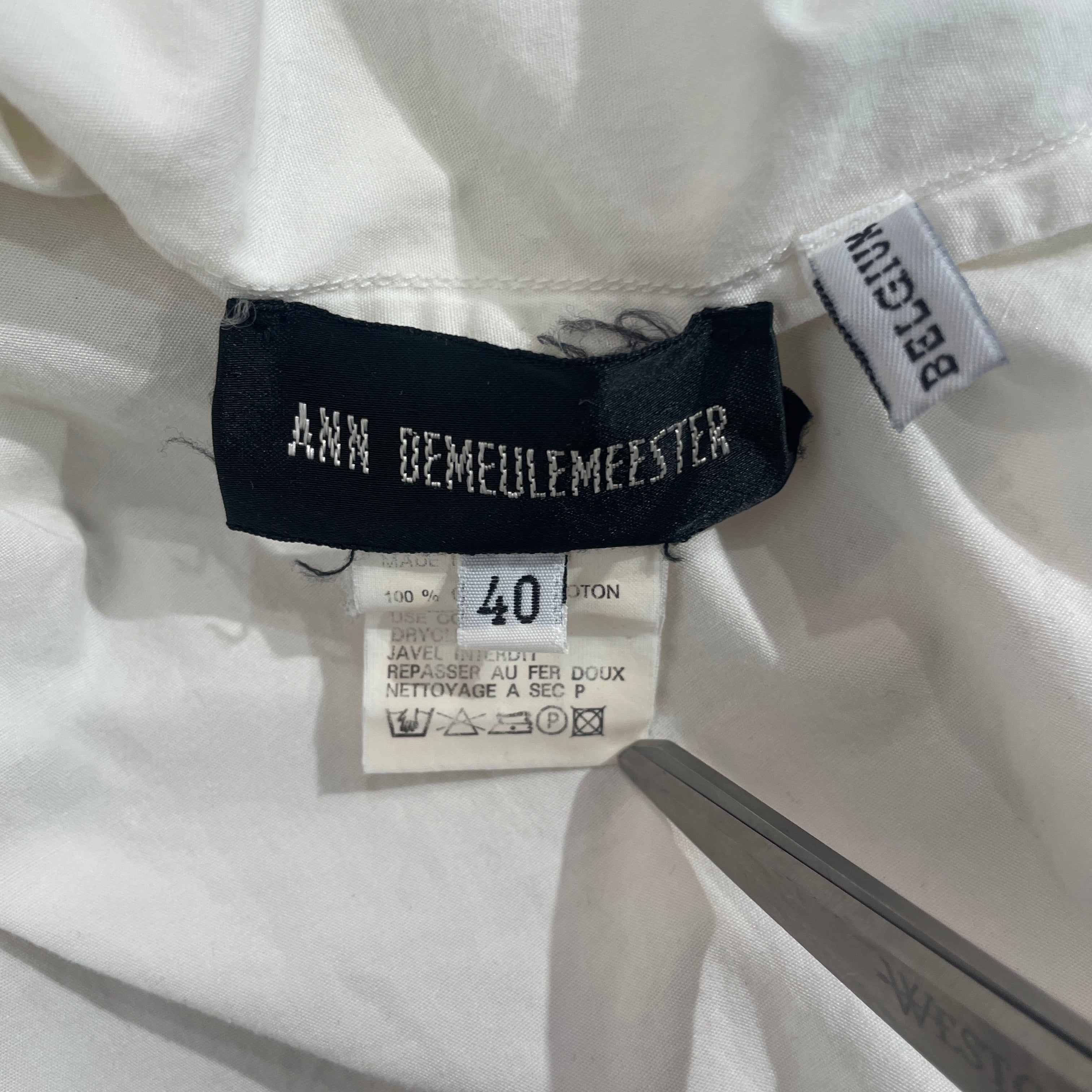 ANN DEMEULEMEESTER/LS Shirt/40/Cotton/WHT/ view 3