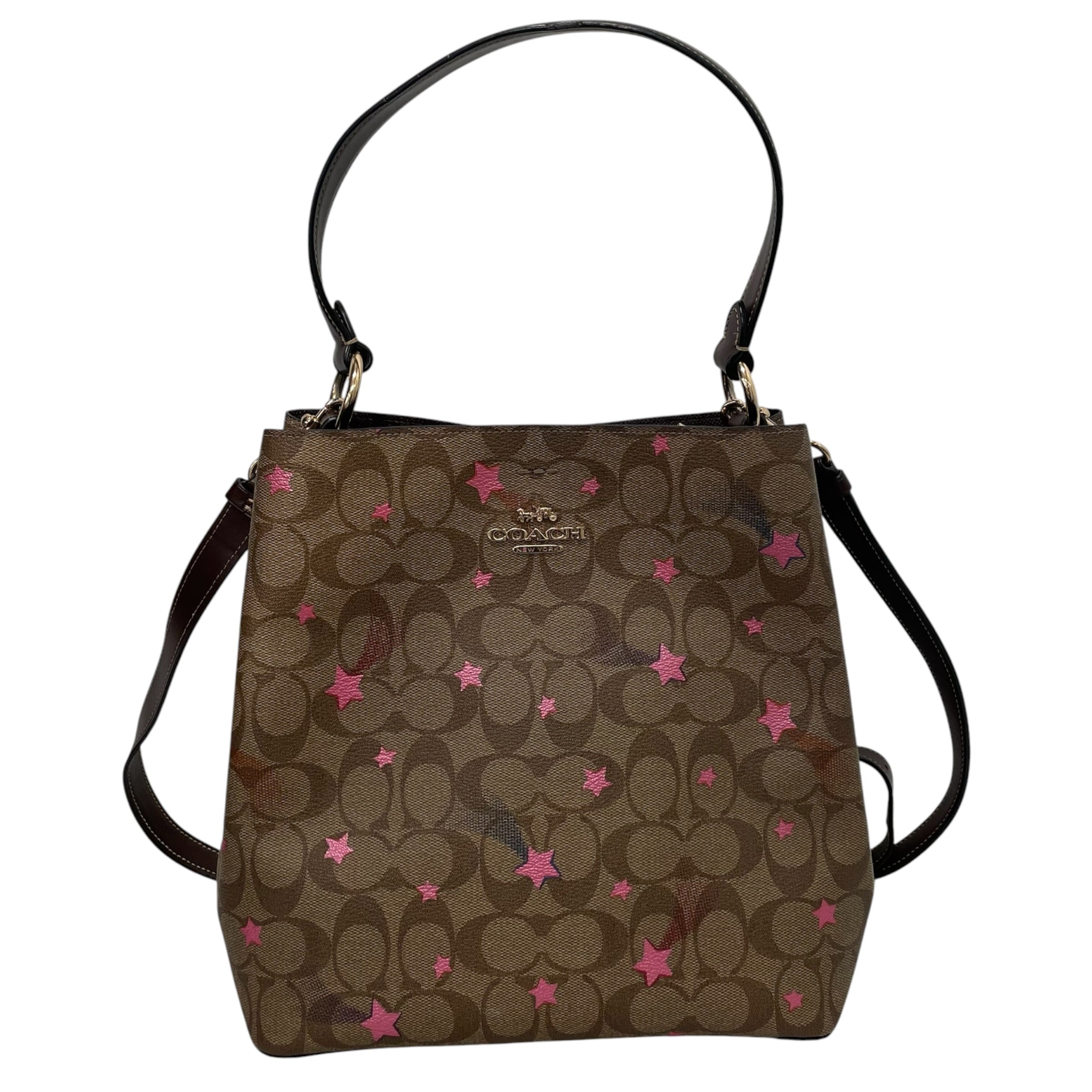 COACH/Cross Body Bag/Monogram/Leather/CML/town bucket bag disco star view 1