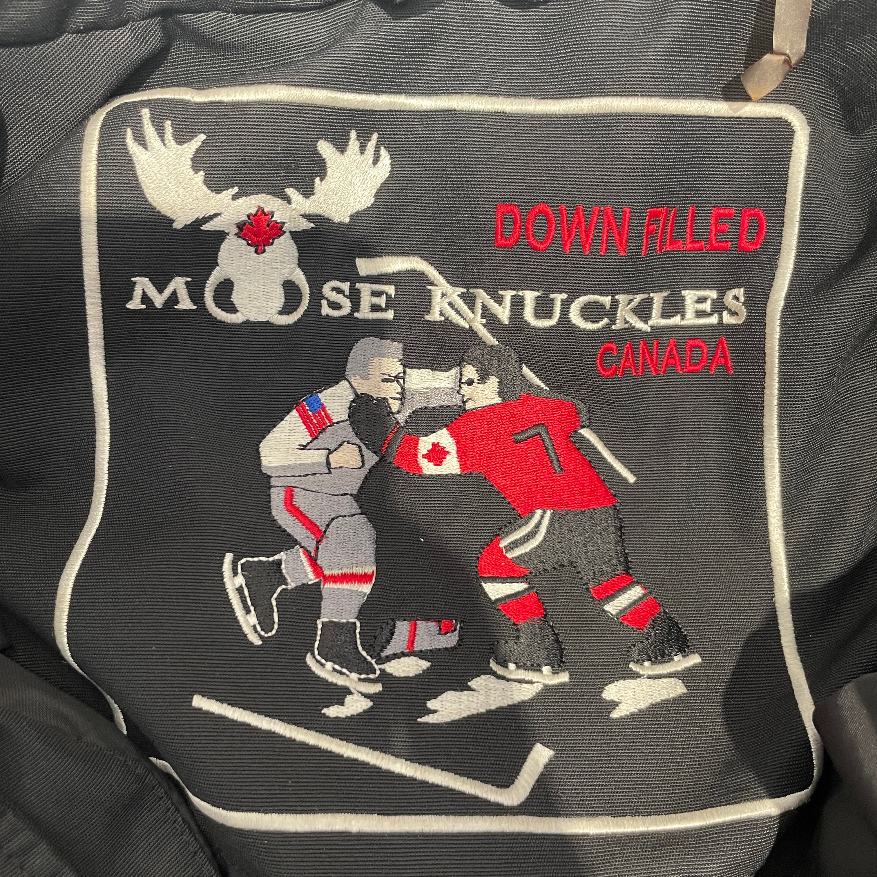 MOOSE KNUCKLES/Coat/L/Nylon/BLK/Graphic/3Q Down Fill Puffer view 3
