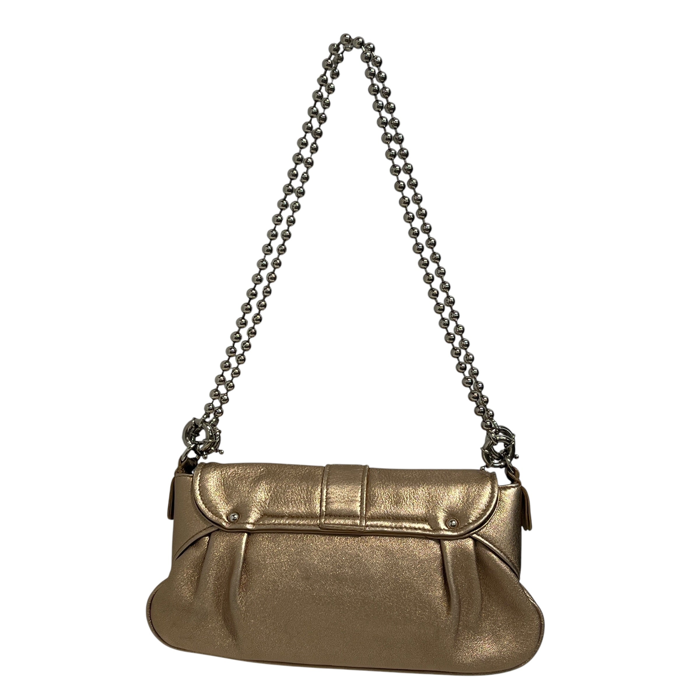 Salvatore Ferragamo/Bag/Leather/GLD/Shoulder Bag w Bead Chain view 2