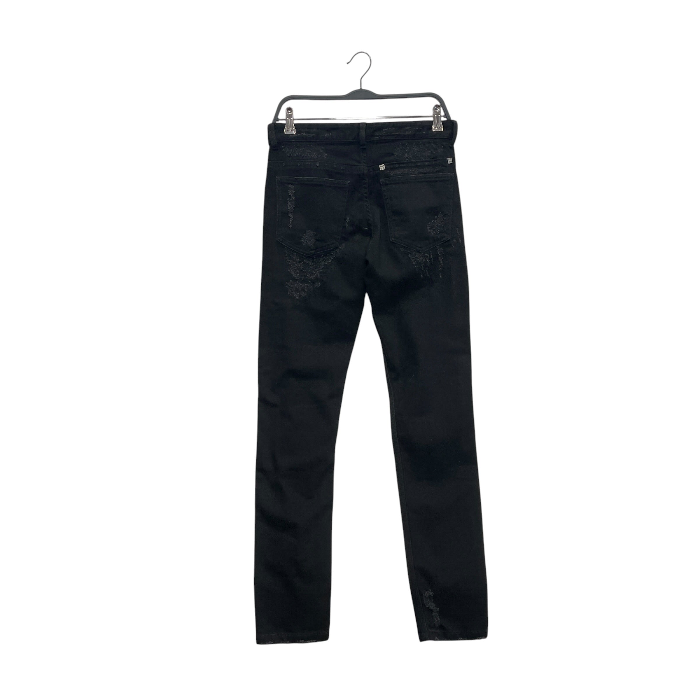 GIVENCHY/Skinny Pants/27/Cotton/BLK/DISTRESSED view 2