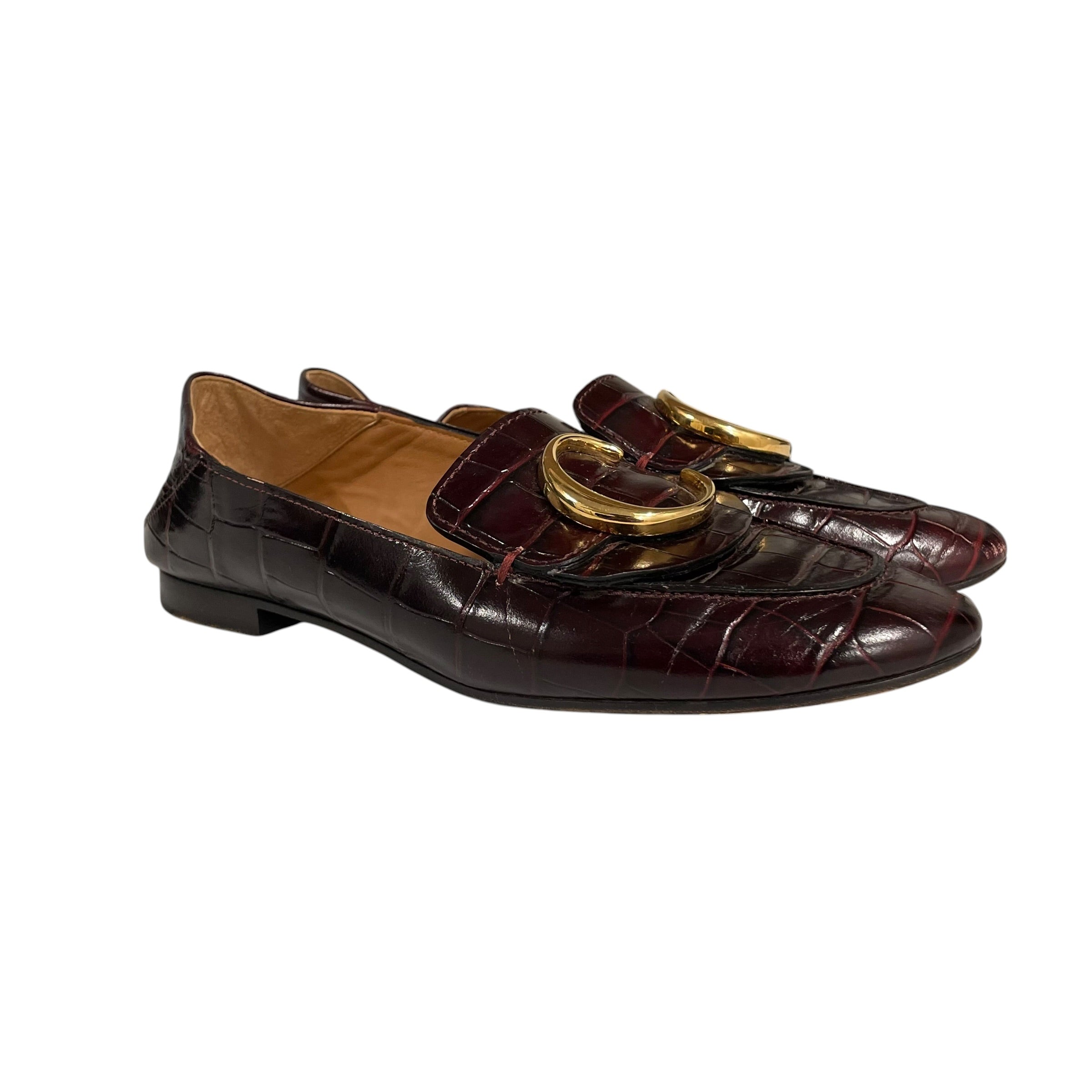 Chloe/Loafers/EU 36.5/Animal Pattern/Leather/BRD/BIG C ON CROC view 1