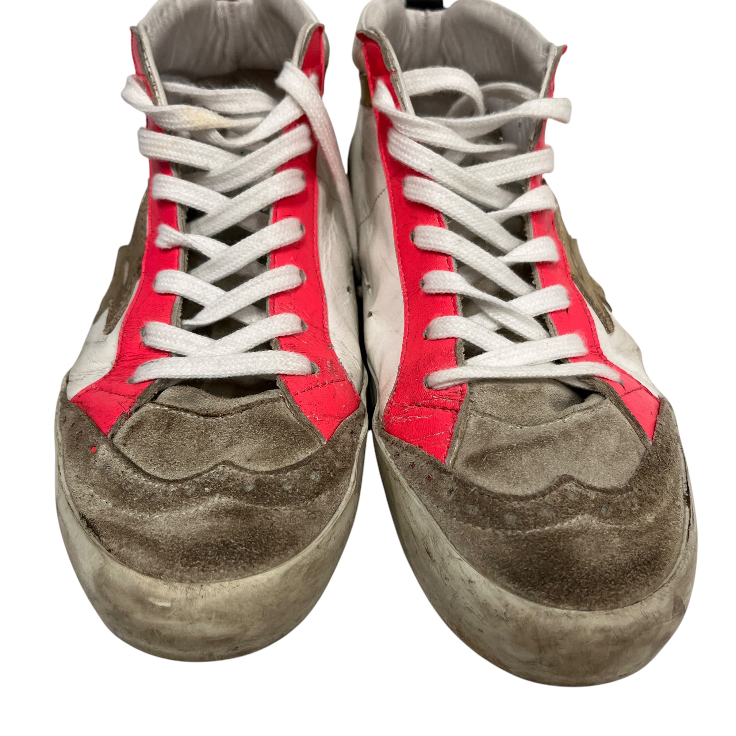 GOLDEN GOOSE/Hi-Sneakers/EU 38/Stripe/Leather/WHT/MIDSTAR GOLDEN HEART view 6