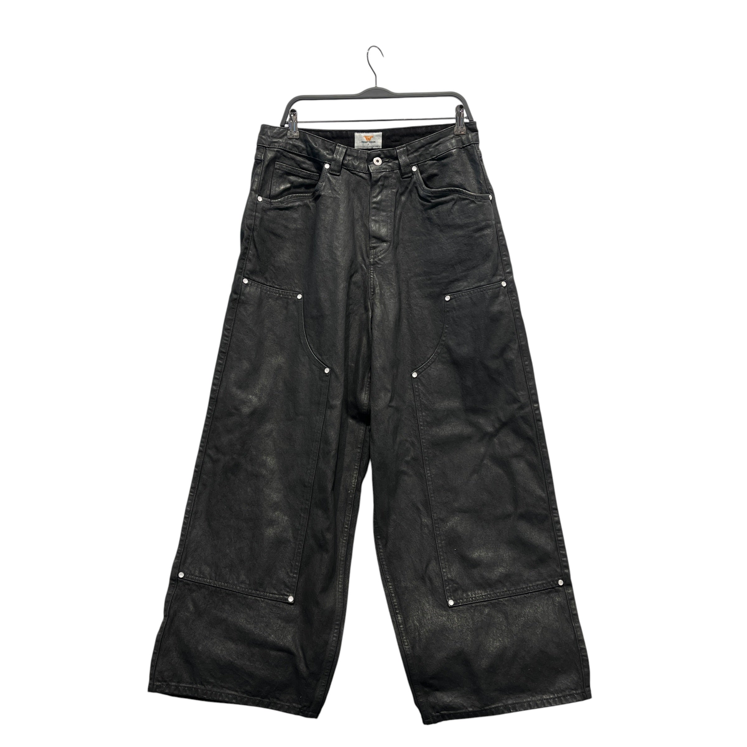 TRENDT VISION/Bootcut Pants/M/Cotton/BLK/double knee wax coated view 1