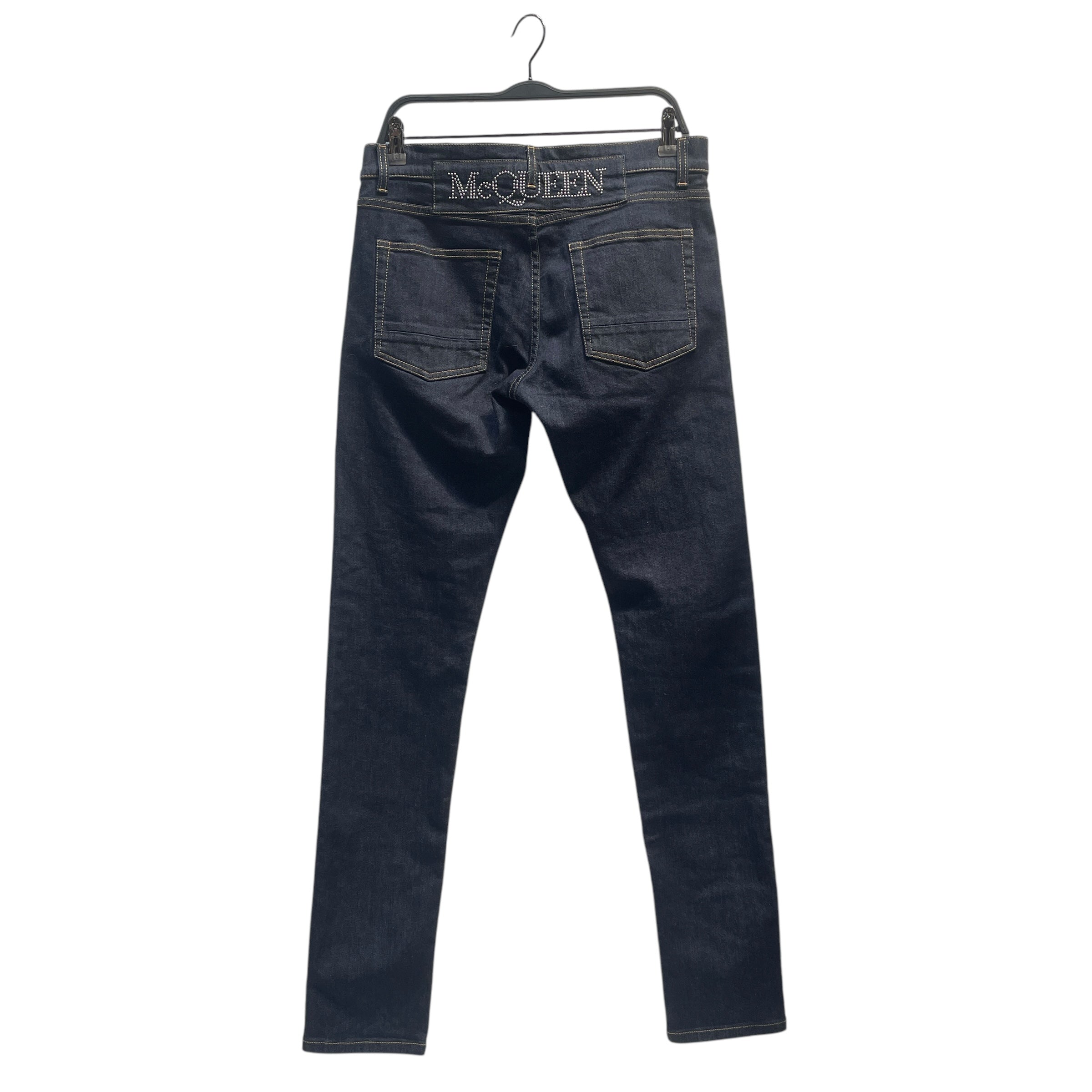 Alexander McQueen/Bottoms/48/Denim/NVY/alexander mcqueen studded back view 2