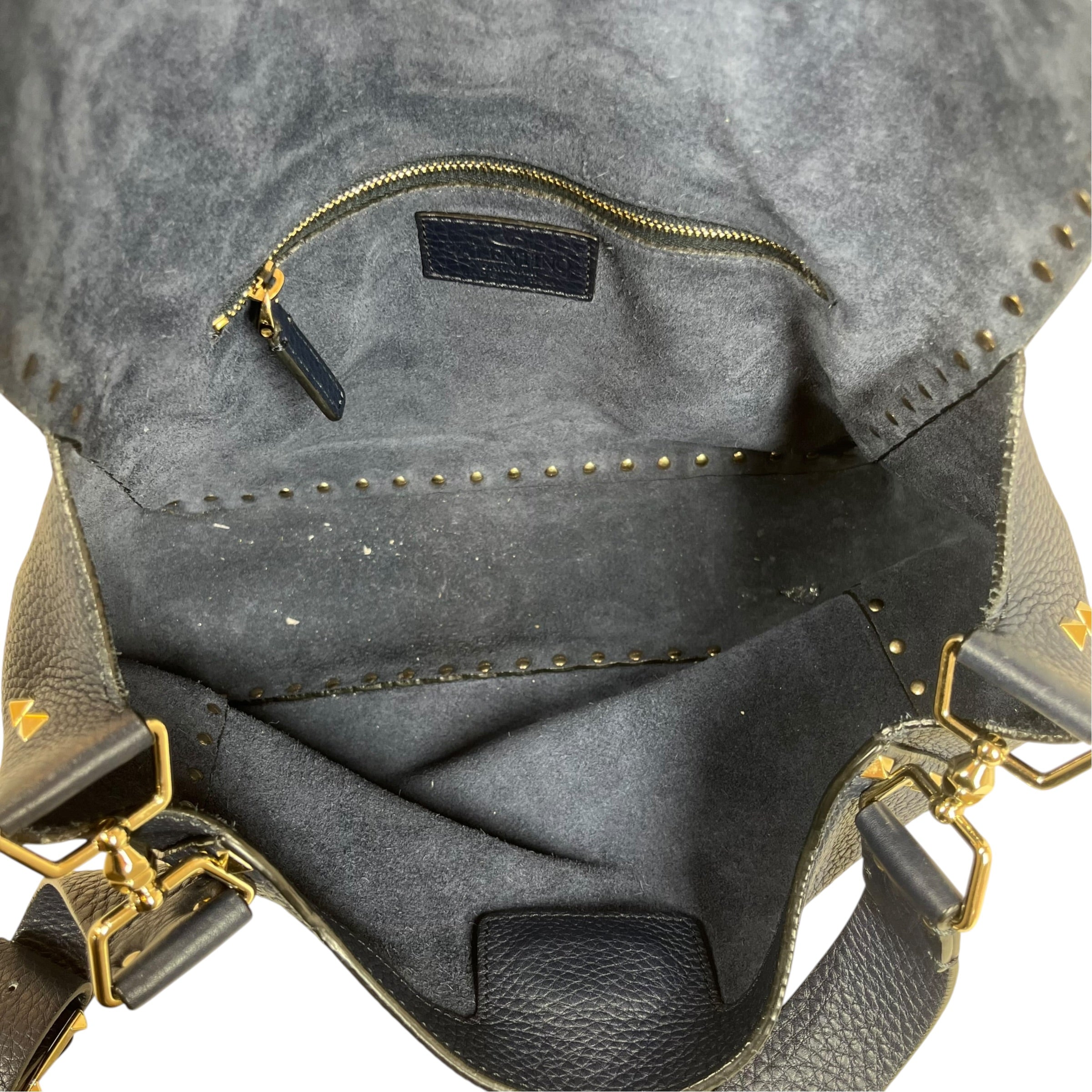 VALENTINO GARAVANI/Cross Body Bag/Leather/NVY/Rockstud Crossbody Bag view 4