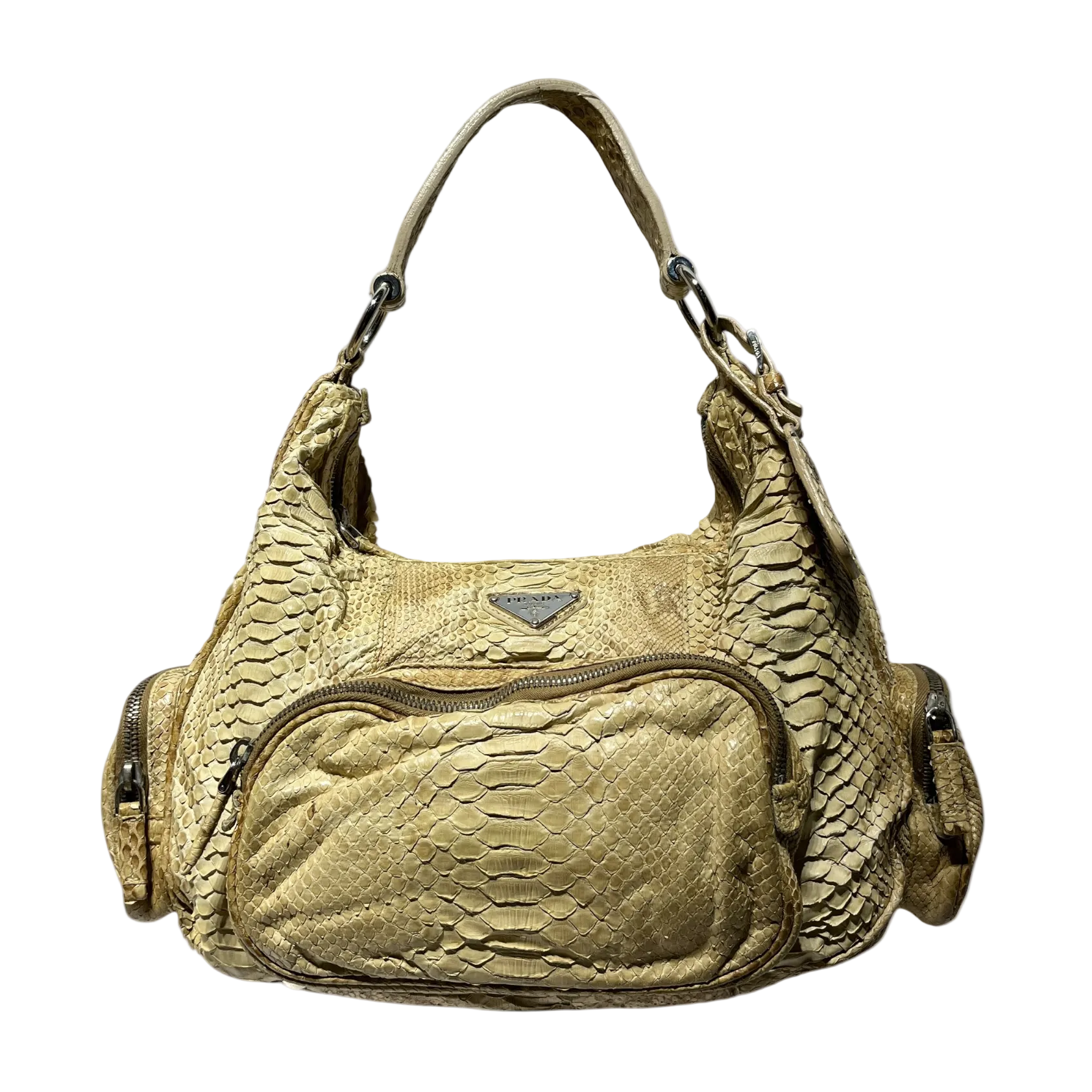 PRADA/Hand Bag/Animal Pattern/BEG/PYTHON VINTAGE view 1