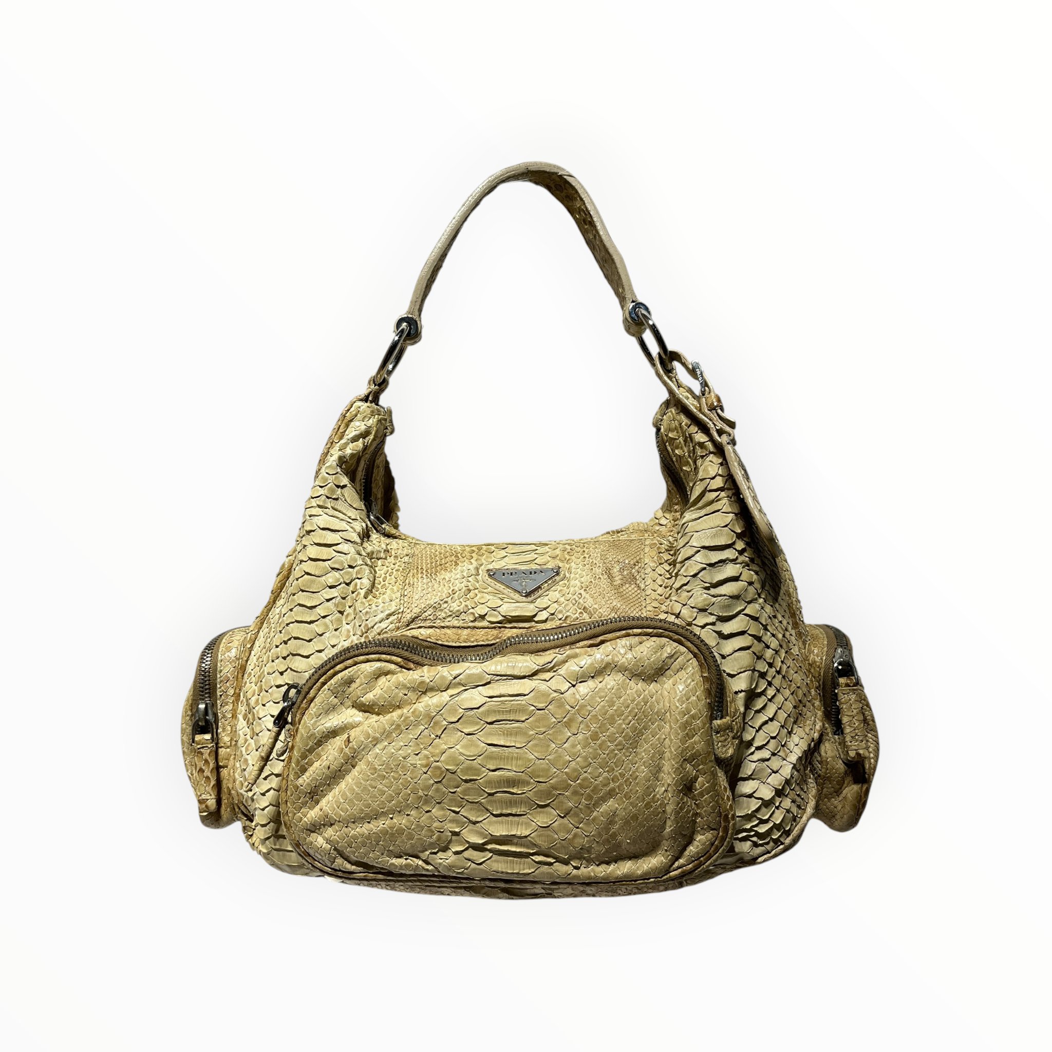 PRADA/Hand Bag/Animal Pattern/BEG/PYTHON VINTAGE view 1