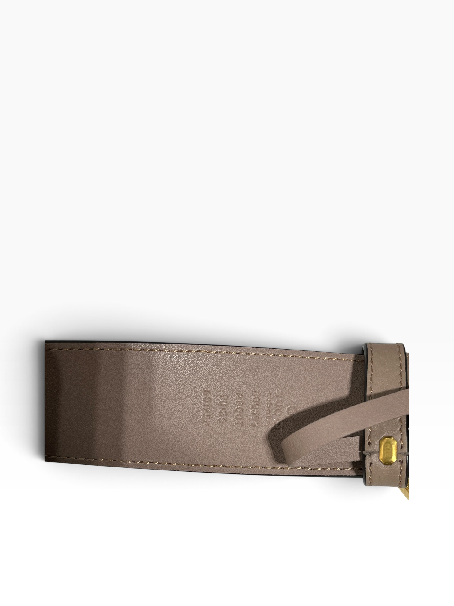 GUCCI/Belt/Leather/BEG/M's/GOLD GG view 2