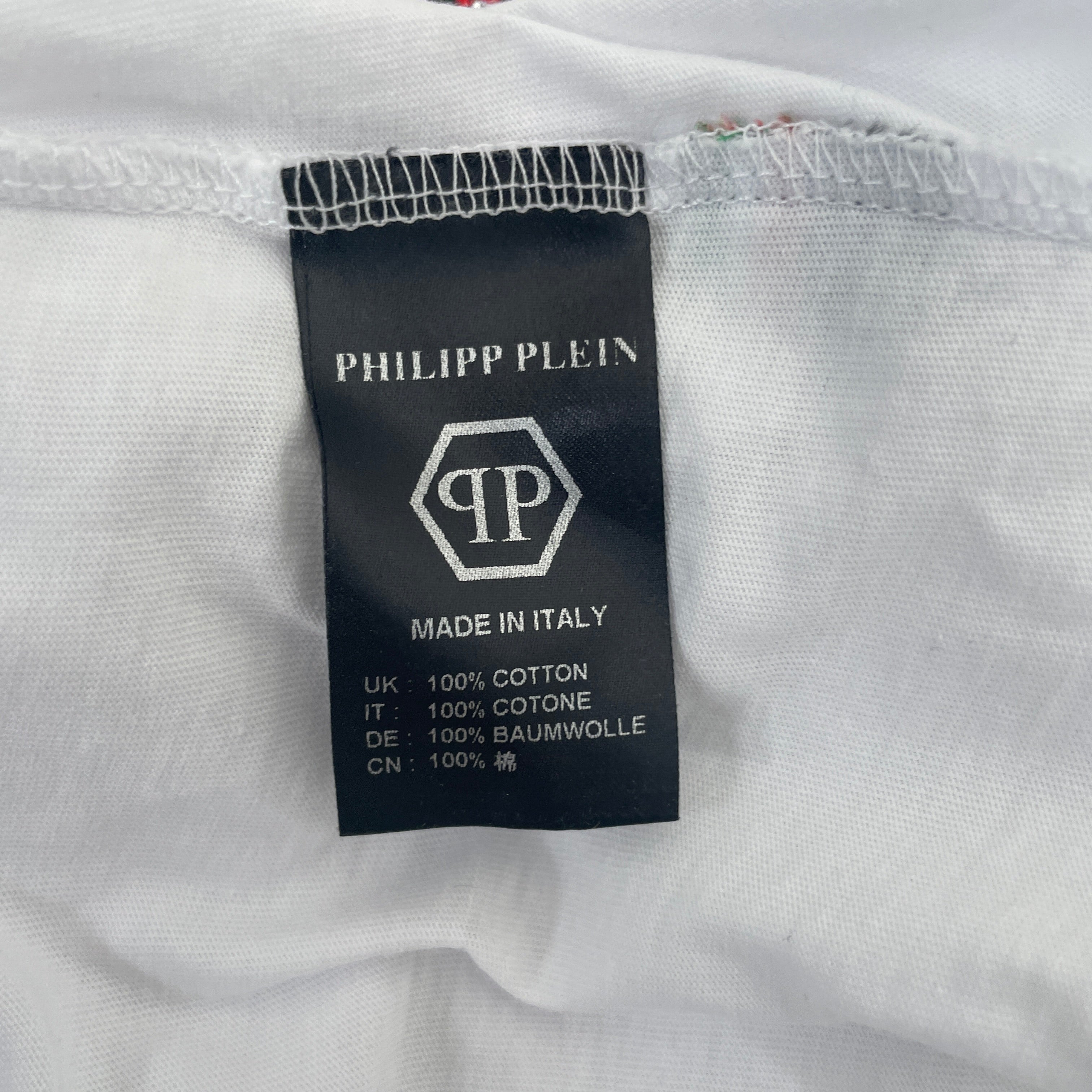 PHILIPP PLEIN/T-Shirt/L/Cotton/WHT/Graphic/skull snake view 4