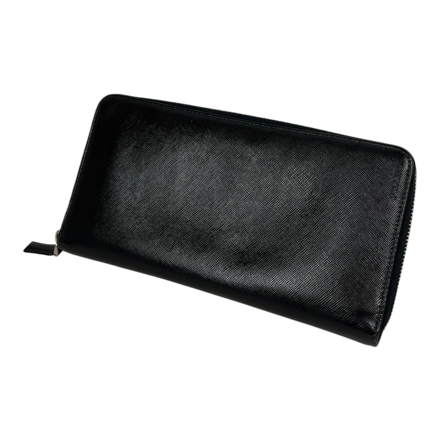 PRADA/Long Wallet/Leather/BLK/SAFFIANO WALLET view 1