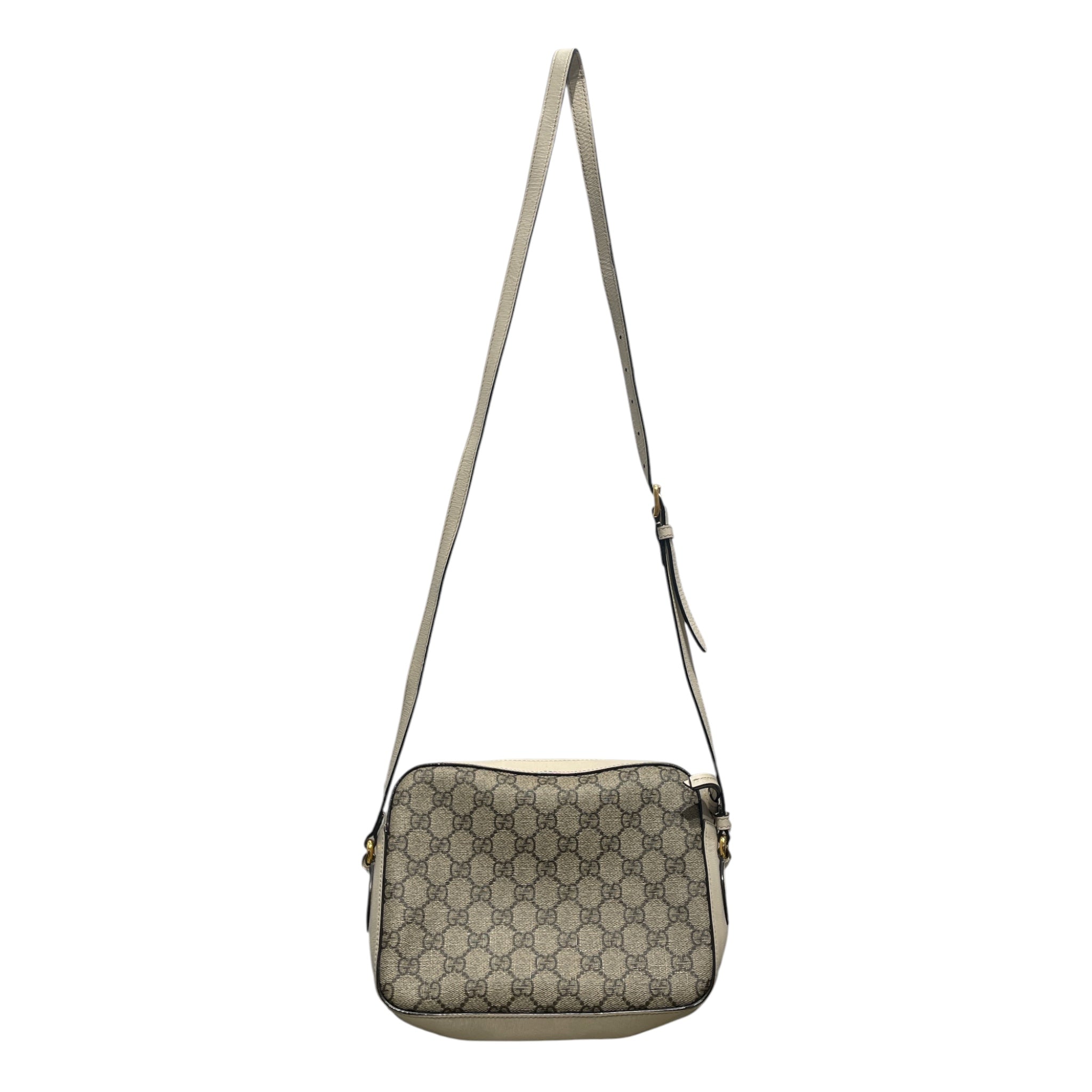 GUCCI/Cross Body Bag/All Over Print/Leather/WHT/monogram horsebit 1955 view 2