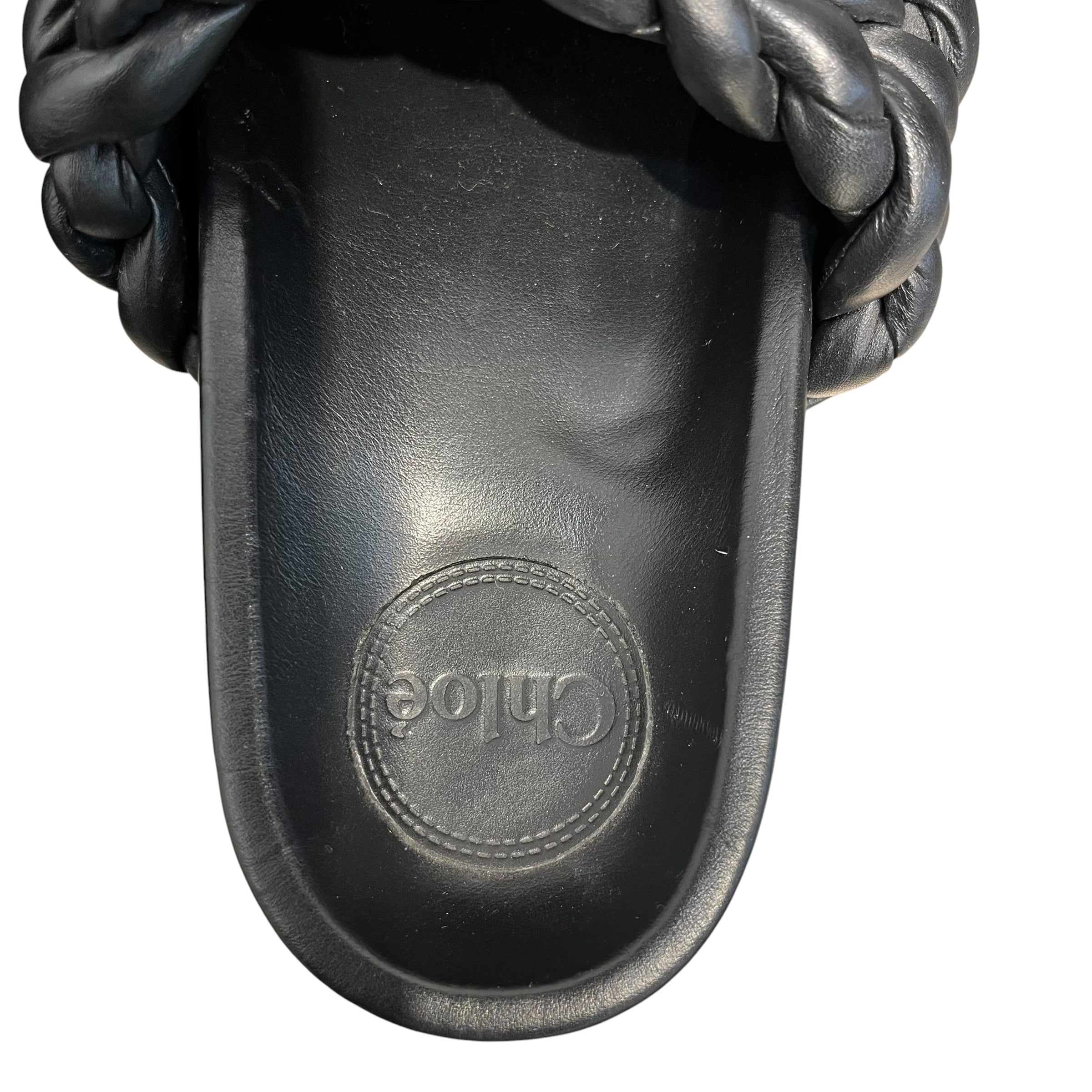 Chloe/Shoes/US 6.5/Leather/BLK/Slip-on/BRAIDED UPPER view 3